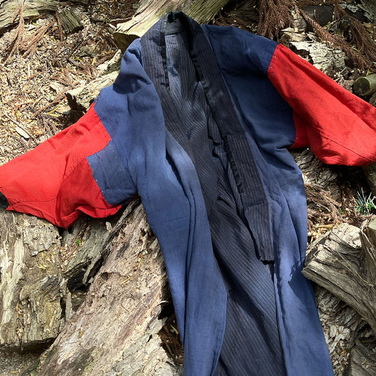 The Art of the Lining: Stunning Patchwork on Vintage Indigo Kimonos