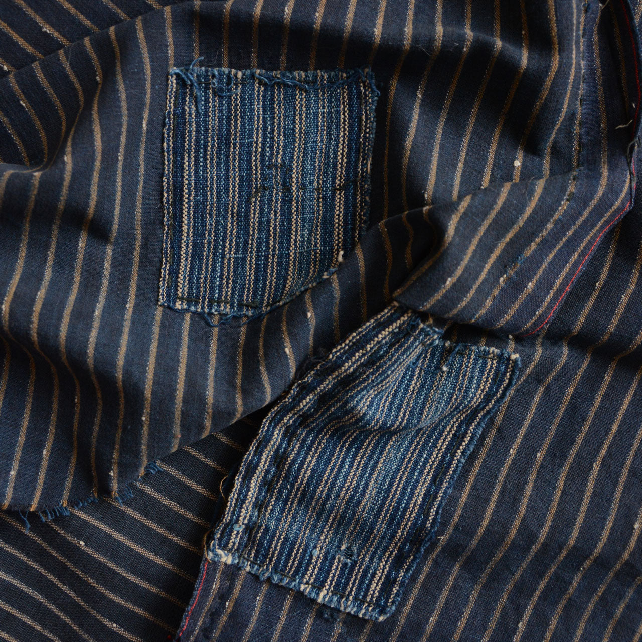 Collectible Japanese Boro textile, indigo-dyed fabric with history