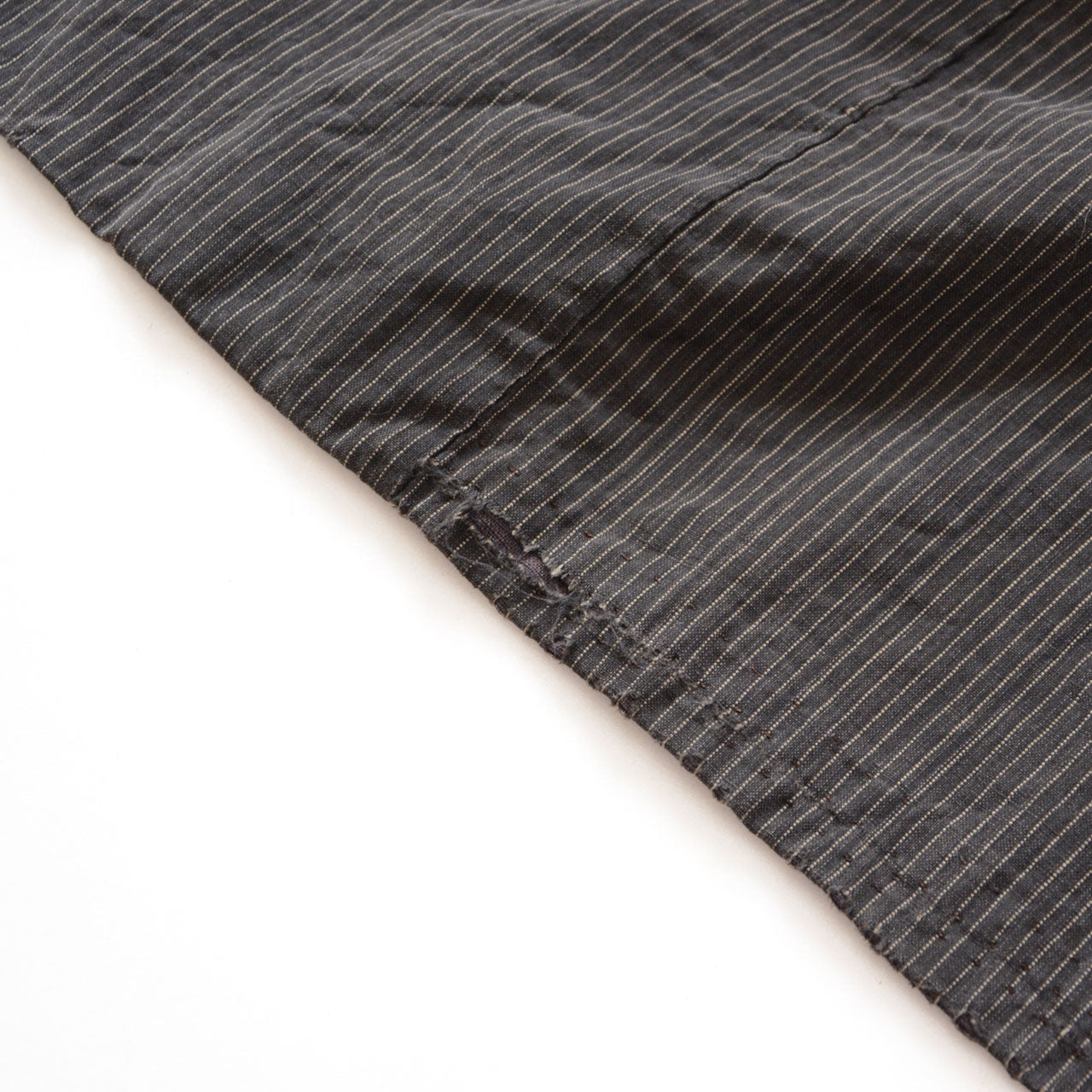 Textile detail of aged striped cotton from early Showa Japan