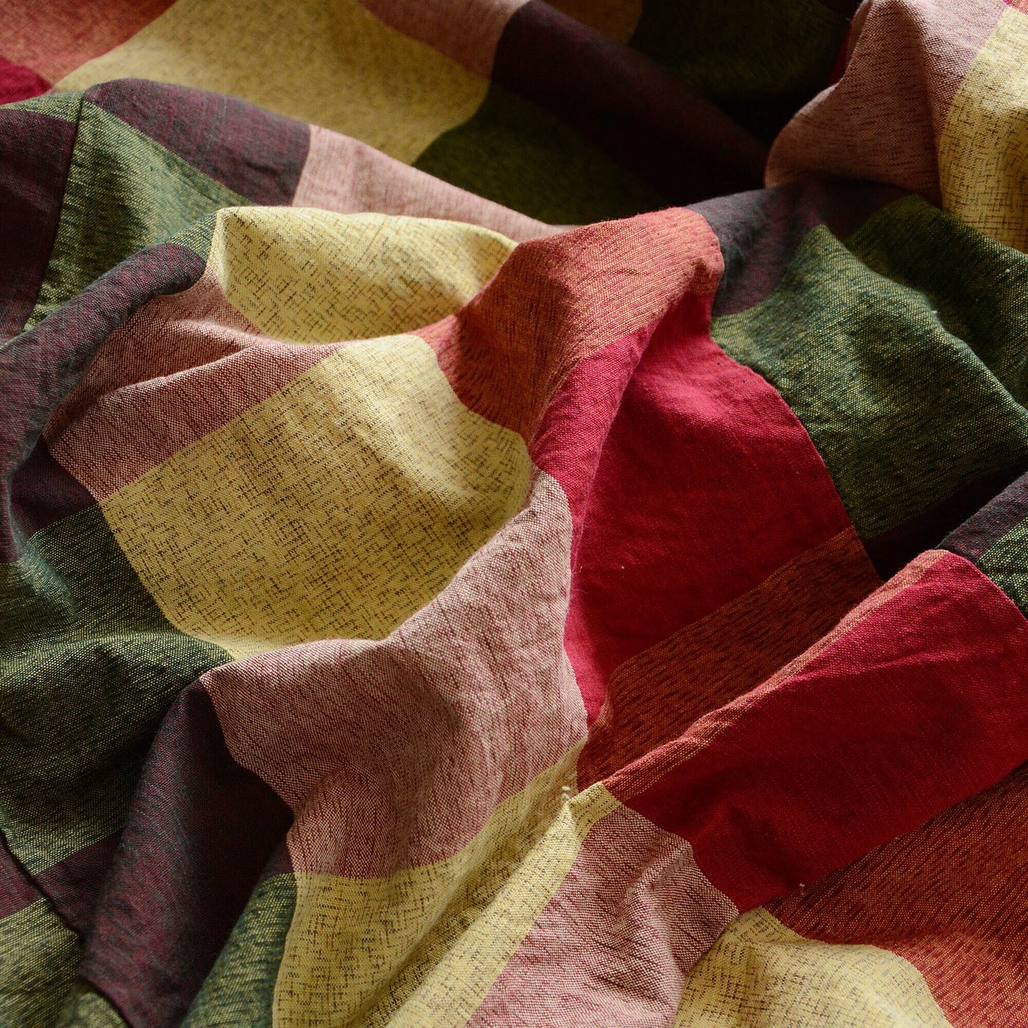 japanese fabric vintage cotton checkered pattern futon cover textile cloth