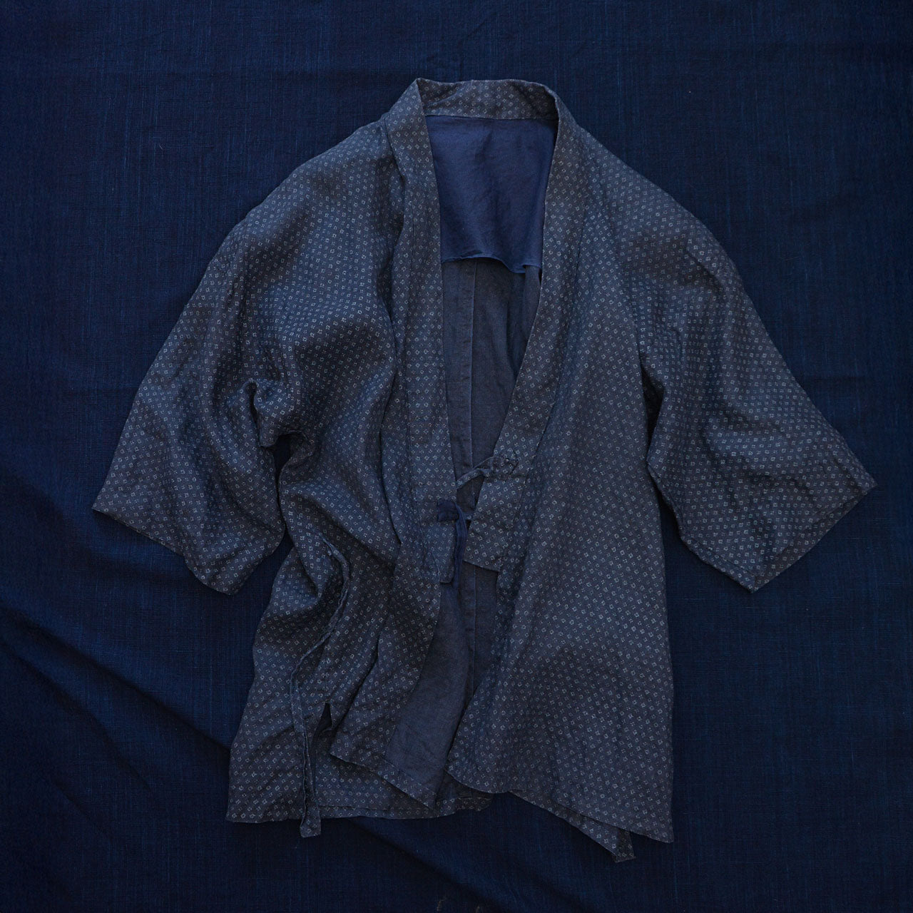 Traditional Japanese Layering Jacket with Komon Motif