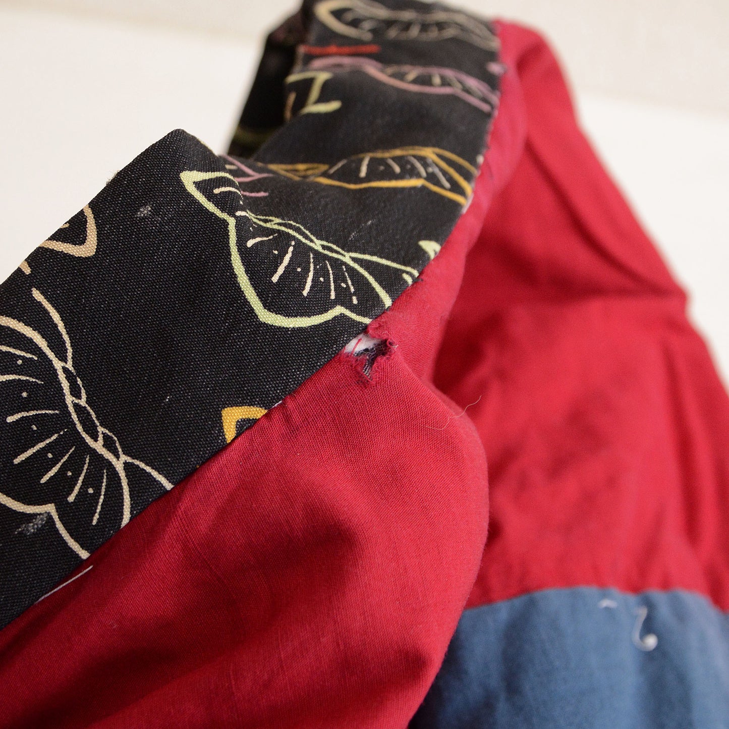 Hanten Jacket Kimono Padded Noragi Style Crazy Pattern Japanese Fabric Vintage
