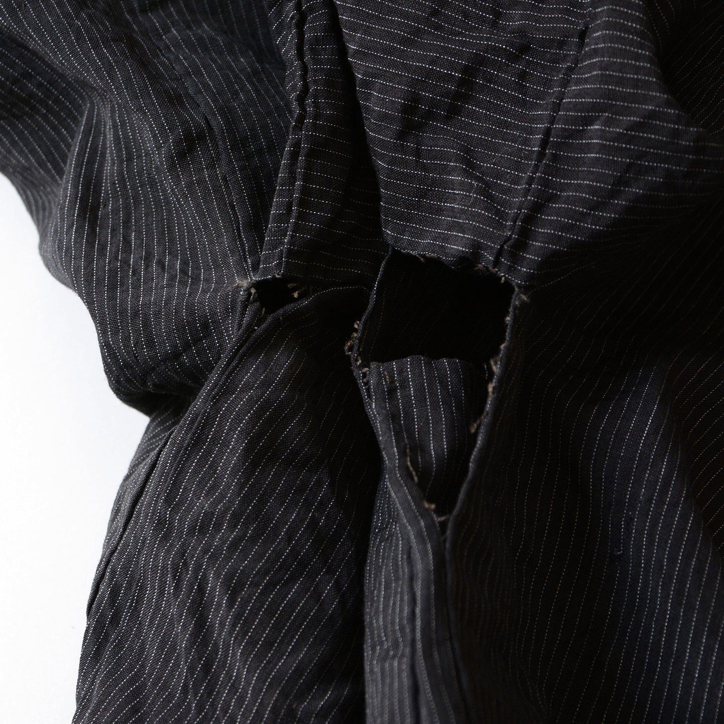 Haori Jacket Men Kimono Japanese Fabric Cotton Vintage Pinstripe Pattern