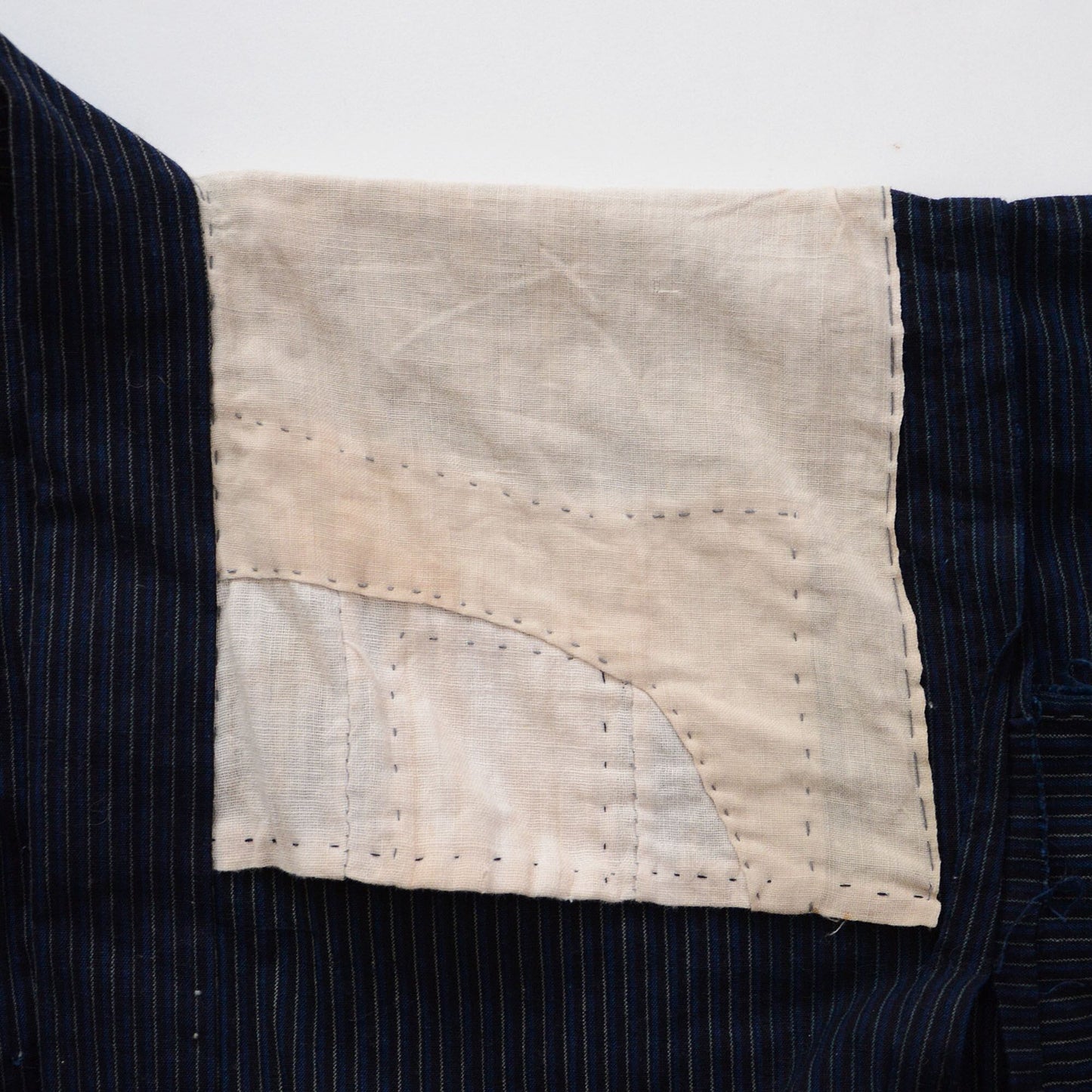 Boro Noragi Jacket Kimono Japanese Fabric Cotton Vintage Patchwork Repair Stripe Pattern