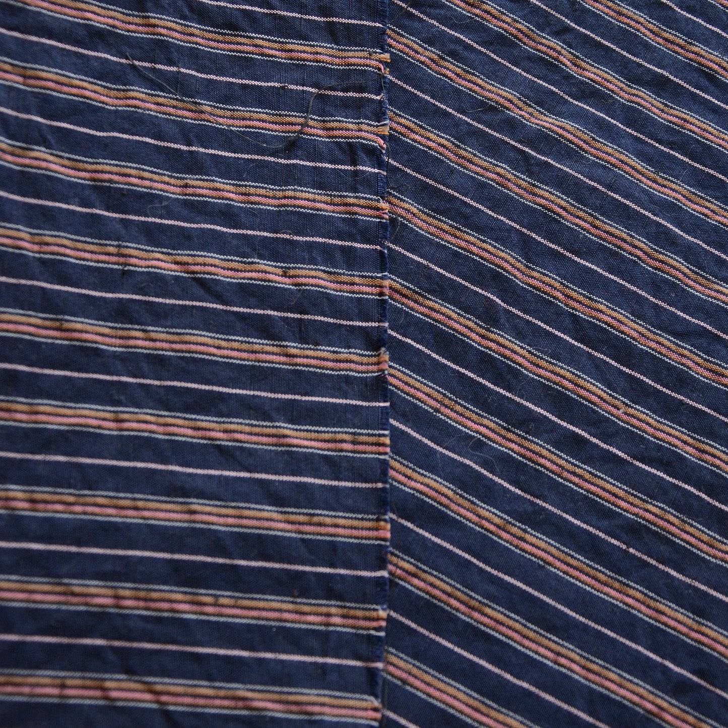 Japanese Fabric Scraps Set Cotton Stripe Pattern Vintage B5