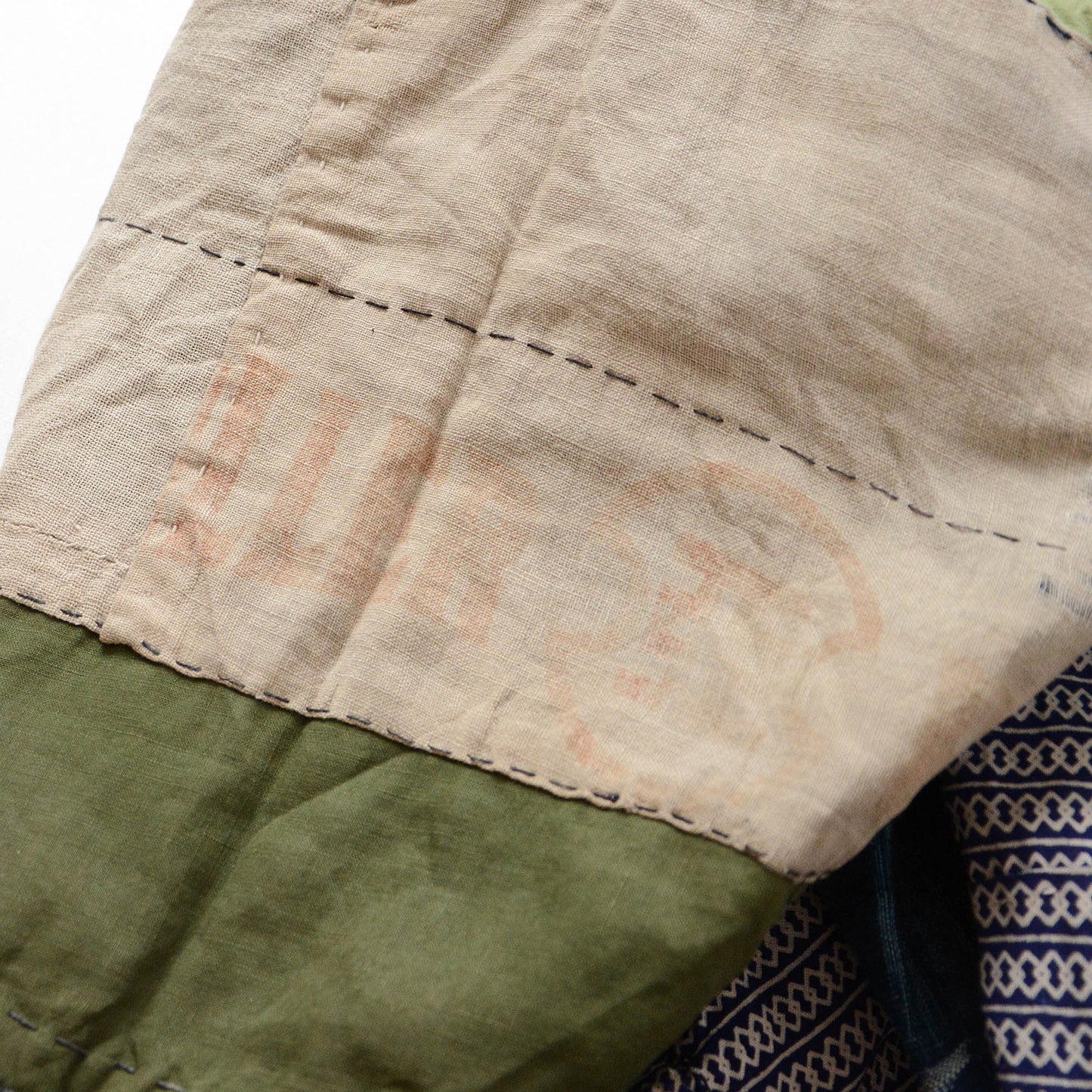 Boro Noragi Jacket Indigo Japanese Fabric Vintage Kimono Cotton Crazy Pattern Kasuri Shibori Dye