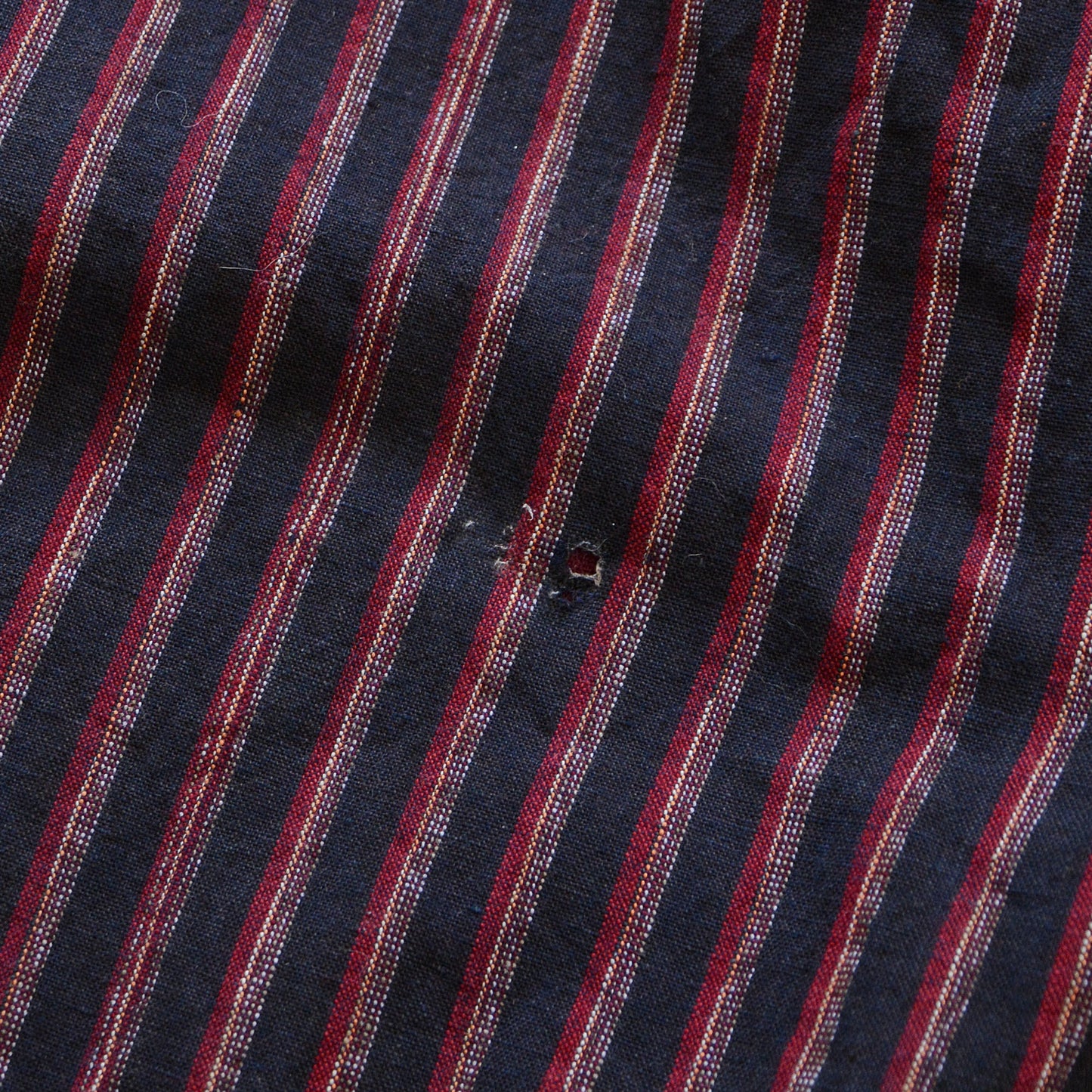 Noragi Antique Kimono Jacket Japanese Fabric Cotton Vintage Shima Stripe Pattern Sashiko