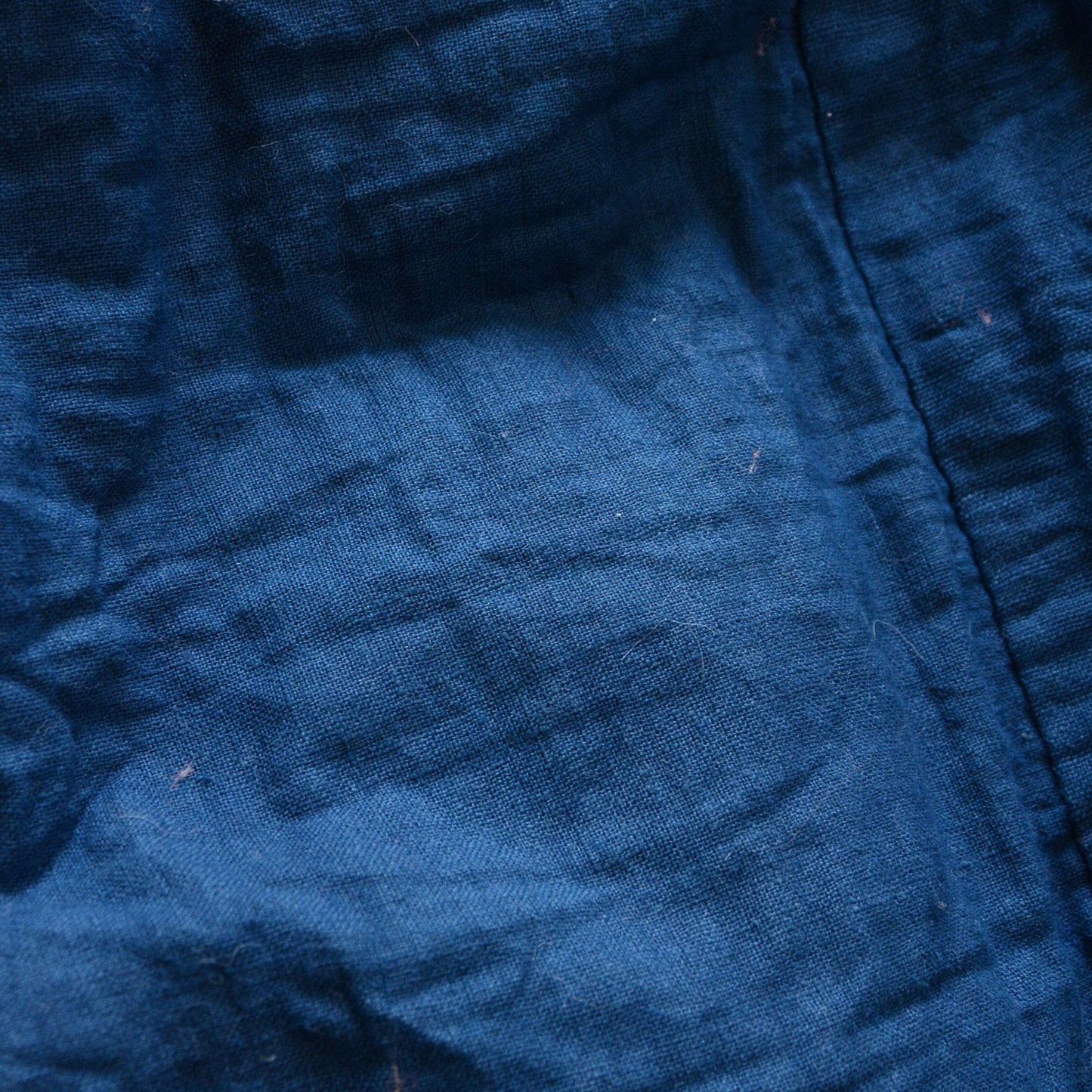 Indigo dyed long hanten kimono jacket perfect for layering in cooler seasons