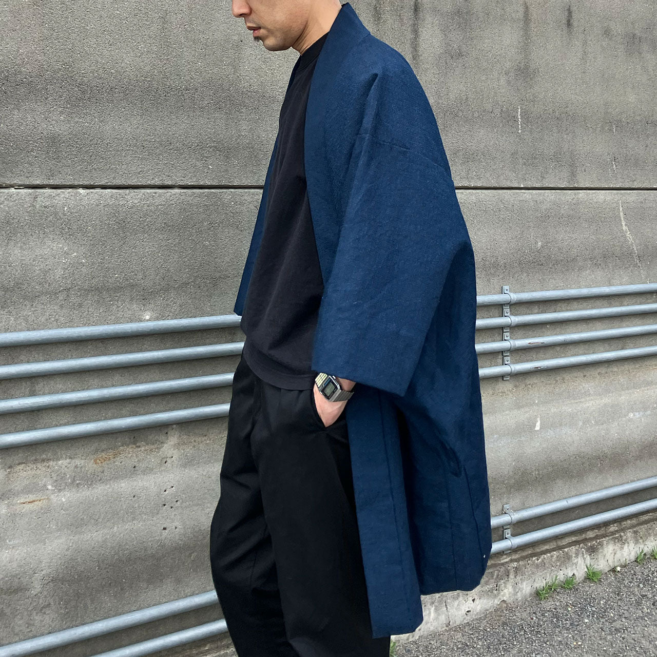 Showa period Japanese haori suitable for daily wear with t-shirt and pants
