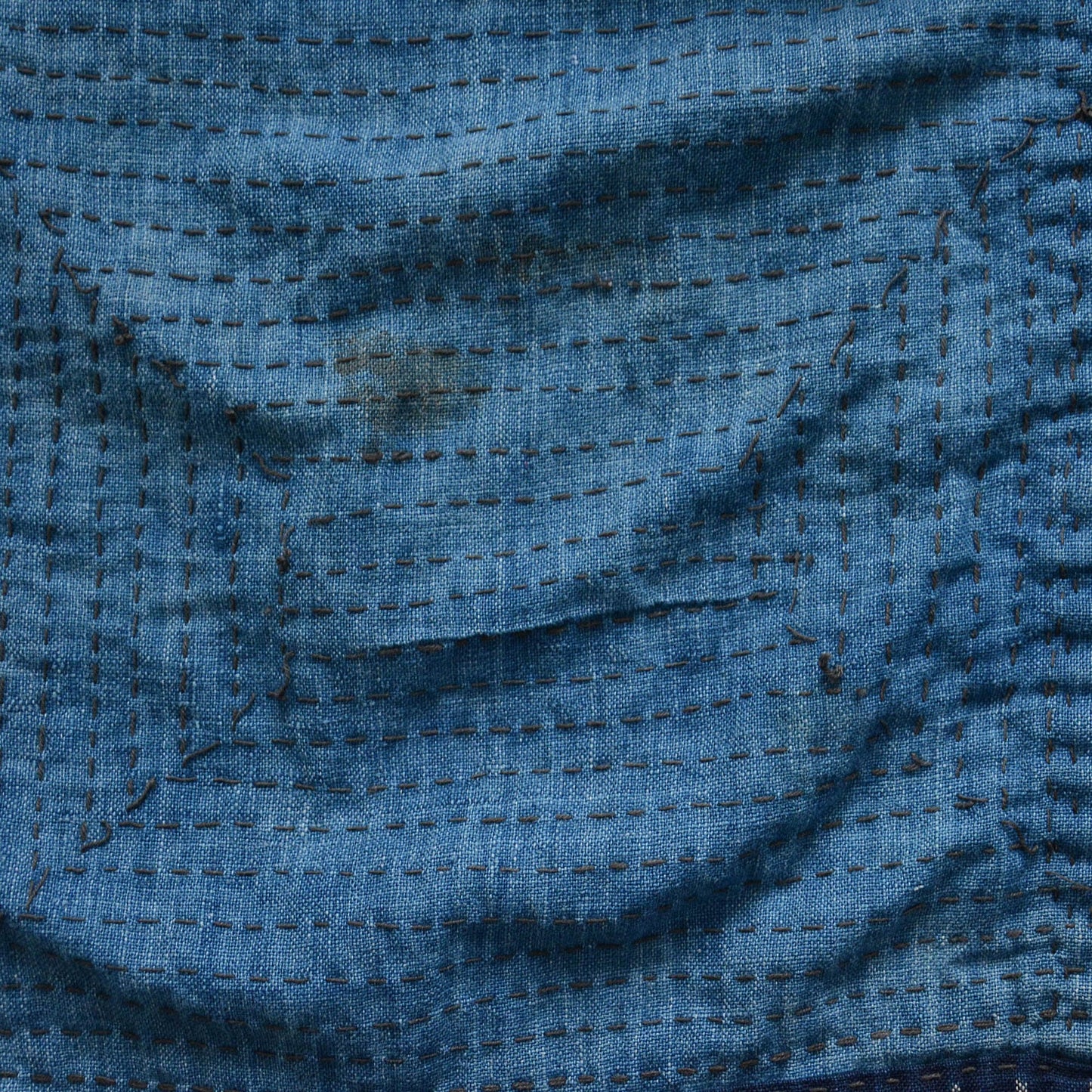 boro sashiko noragi jacket indigo kasuri fabric crazy pattern kimono cotton japan vintage