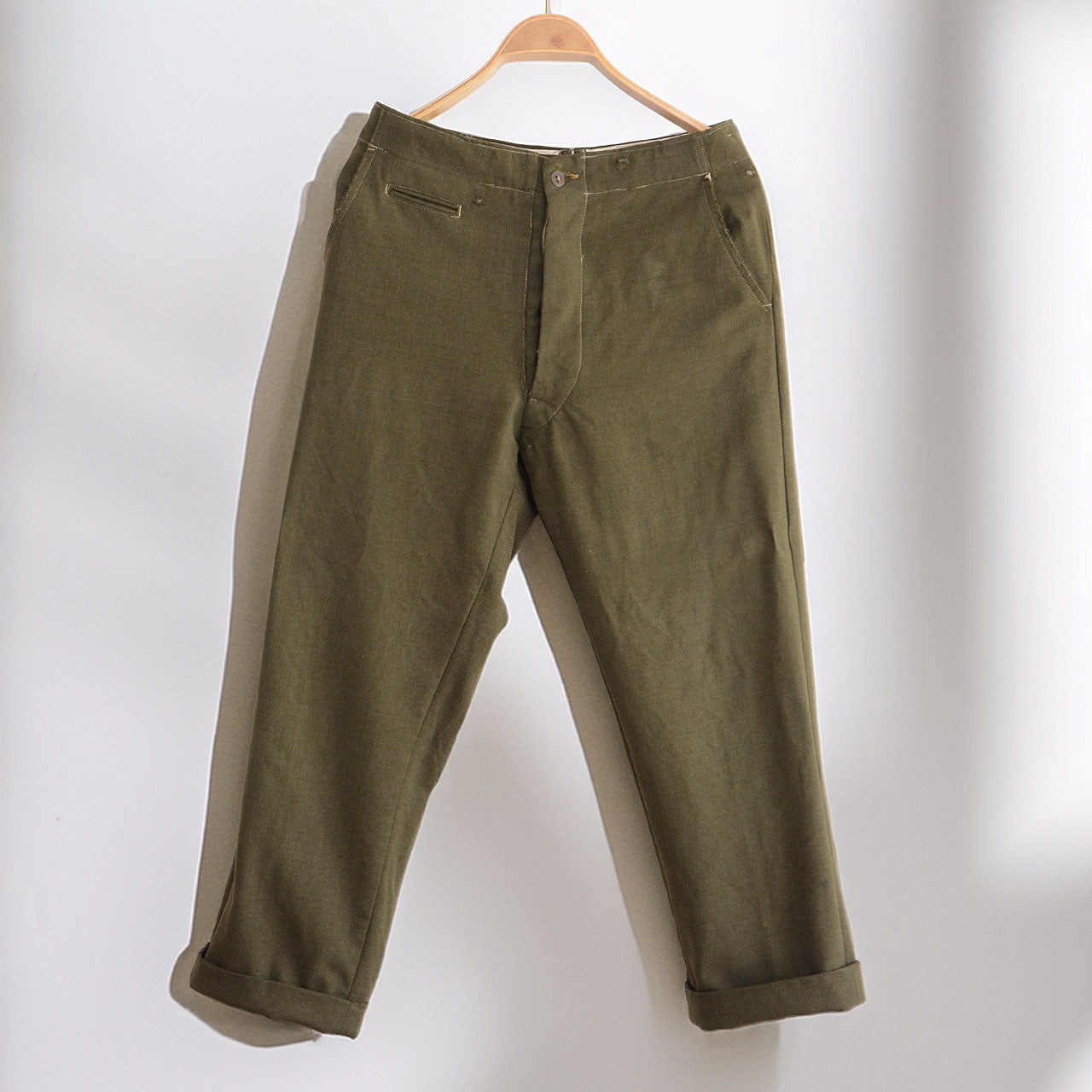 1950s US Army vintage wool trousers with hand-stitched name