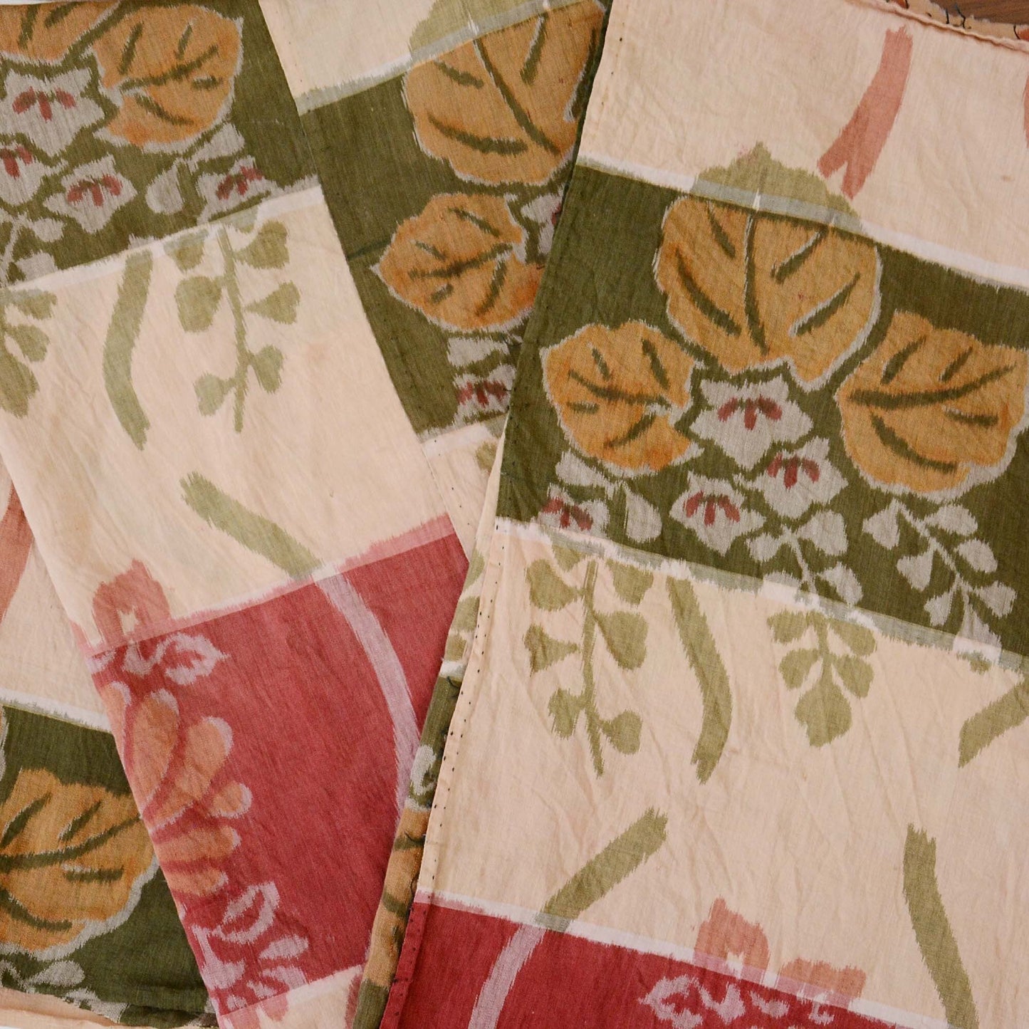 japanese fabric vintage cotton floral pattern futon cover unravel
