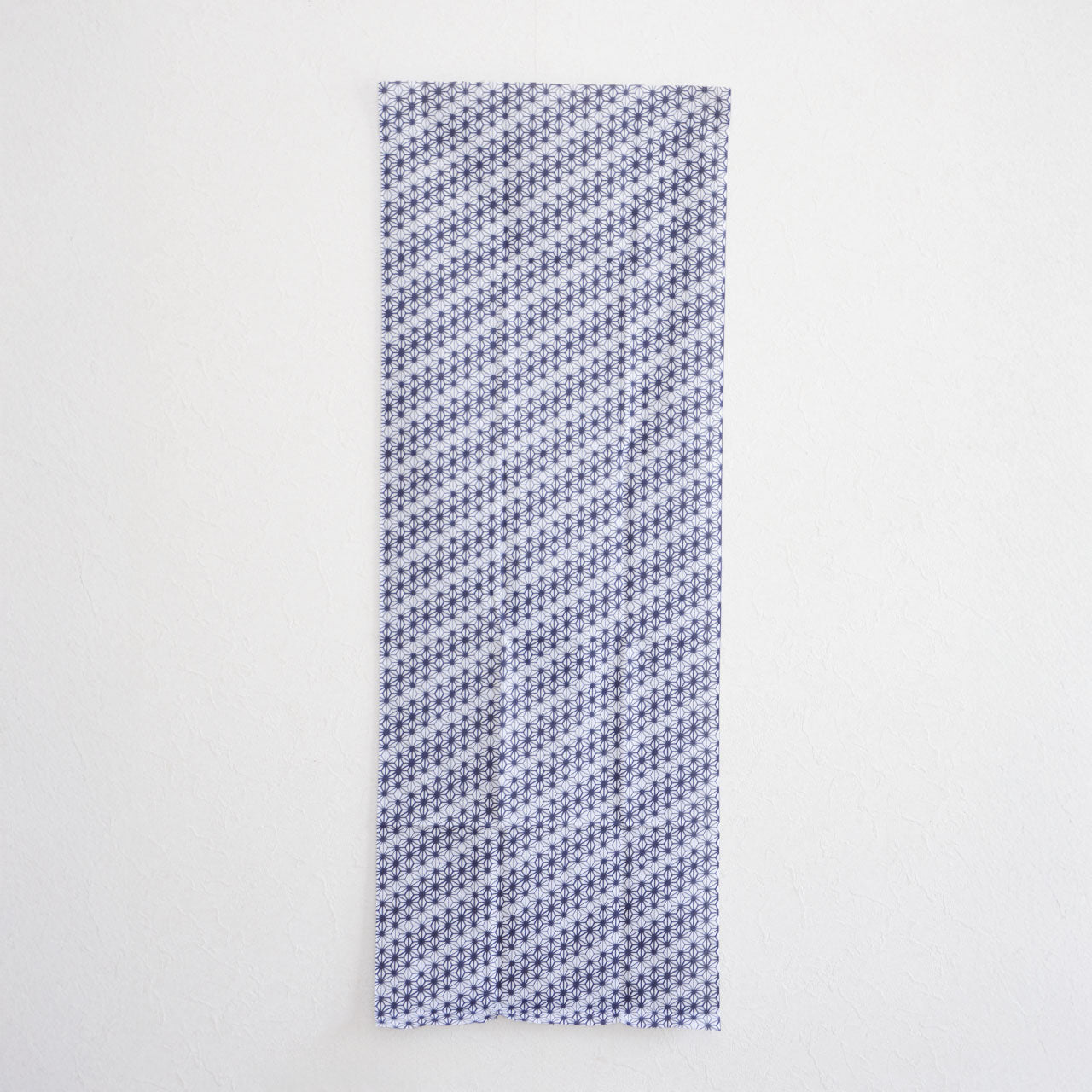 Tenugui with traditional Asanoha pattern in navy by Miyamoto Towel