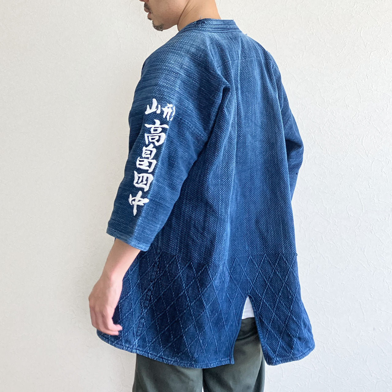 VINTAGE 刺子 ジャケット 道着 日本製 半被 インディゴ 藍染 野良着 VINTAGE 刺子 ジャケット 道着 日本製 半被 インディゴ 藍染