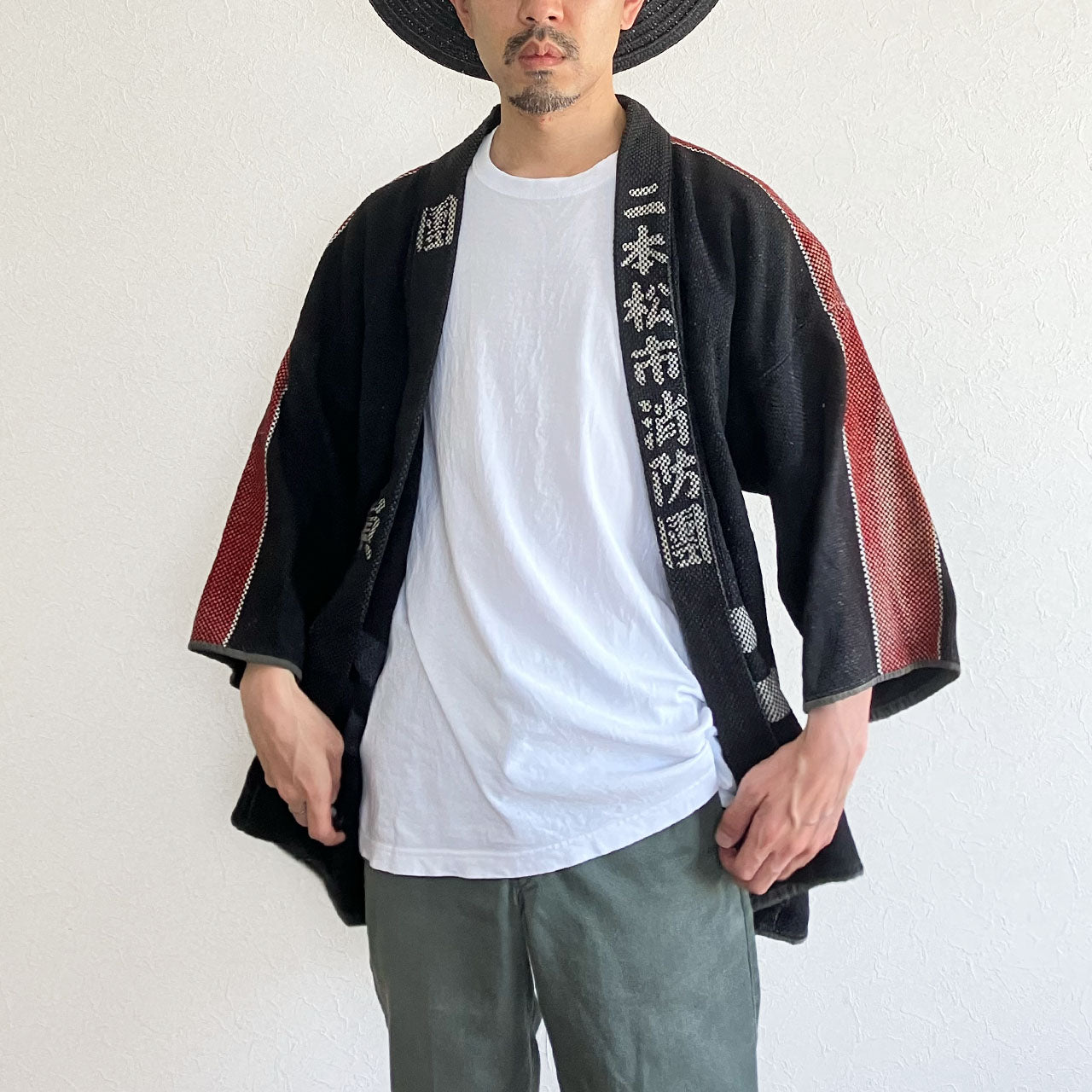 Vintage Japanese Firefighter Jacket / Sashiko Hanten / 1960s