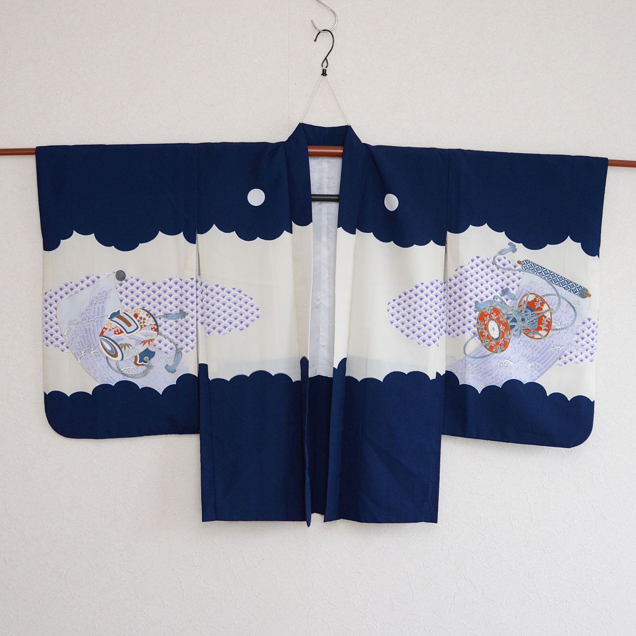 Vintage Japanese boy's haori with bold hawk motif