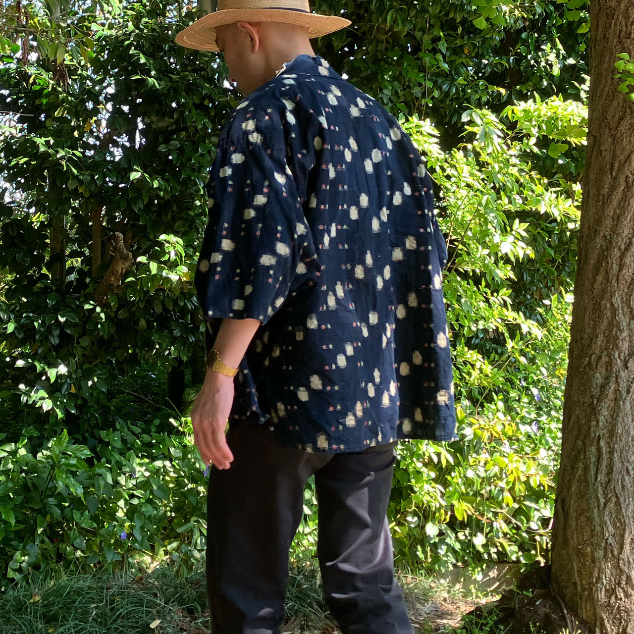 Noragi Jacket Indigo Kimono Japanese Fabric Cotton Vintage Kasuri