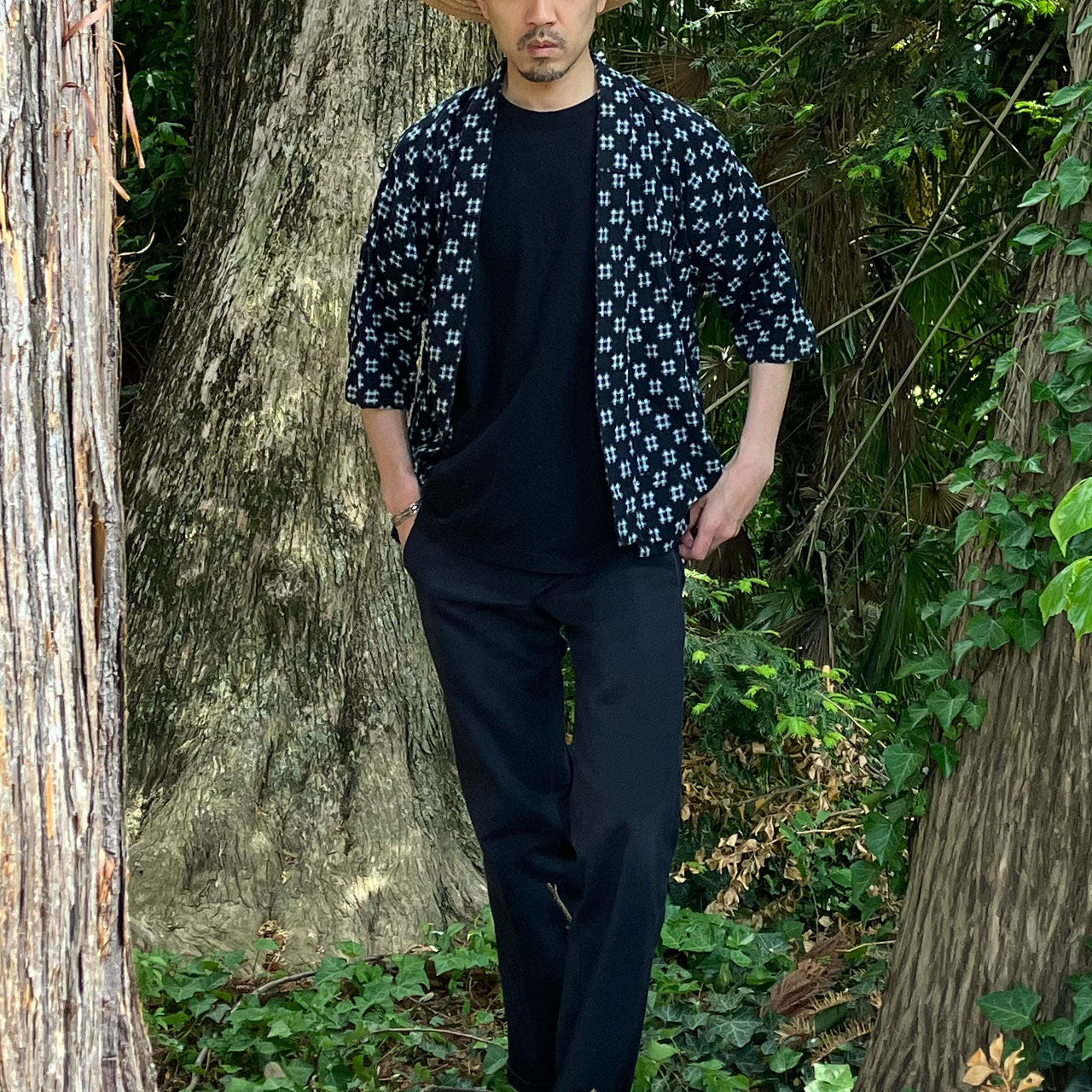 Mid-Showa Era Cotton Noragi Jacket with Traditional Lining