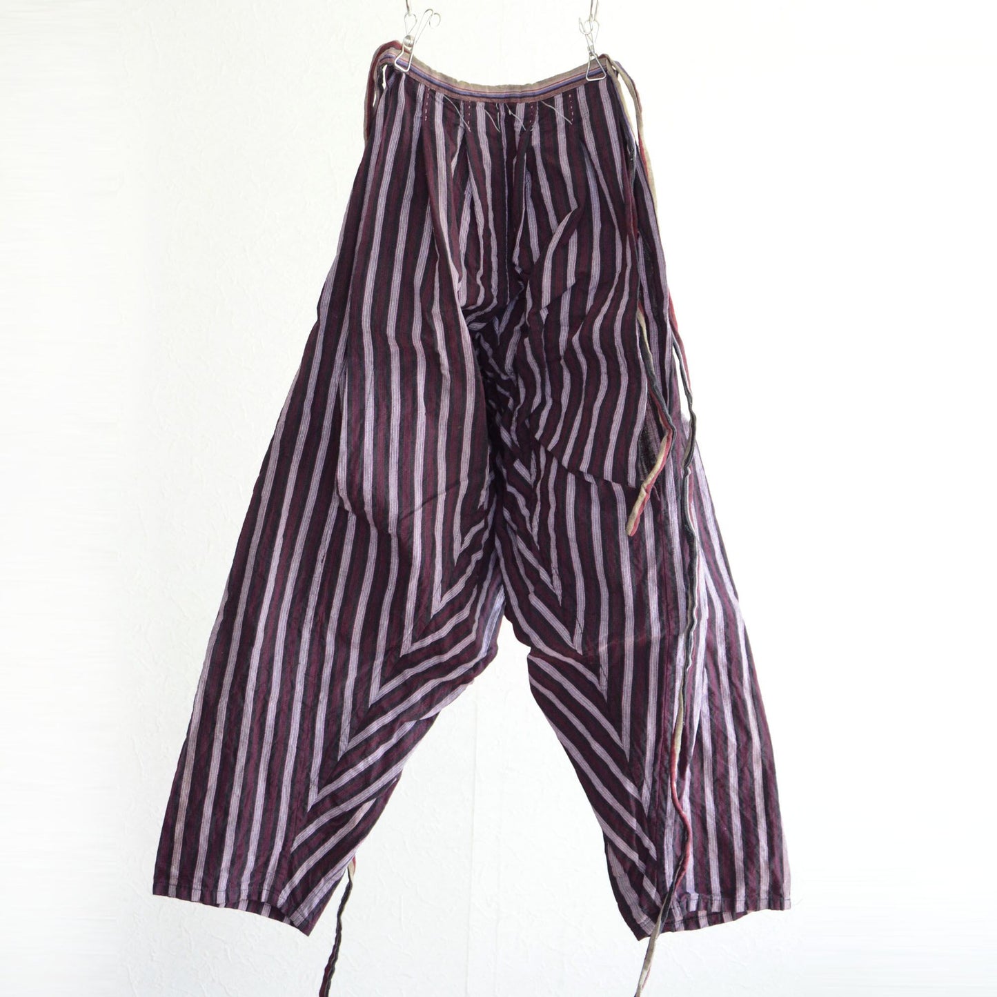 Monpe Pants Noragi Japanese Fabric Vintage Cotton Stripe Pattern