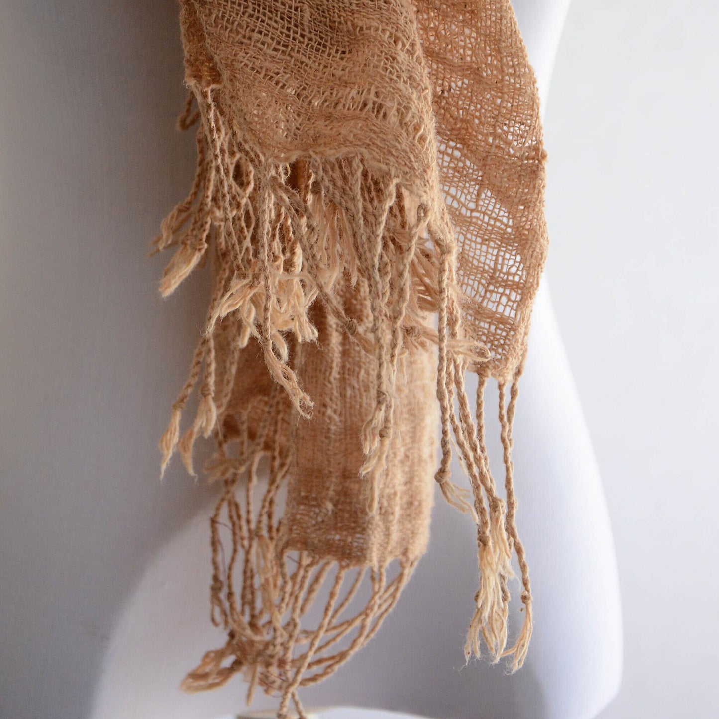japanese fabric vintage scarf cotton hemp natural color