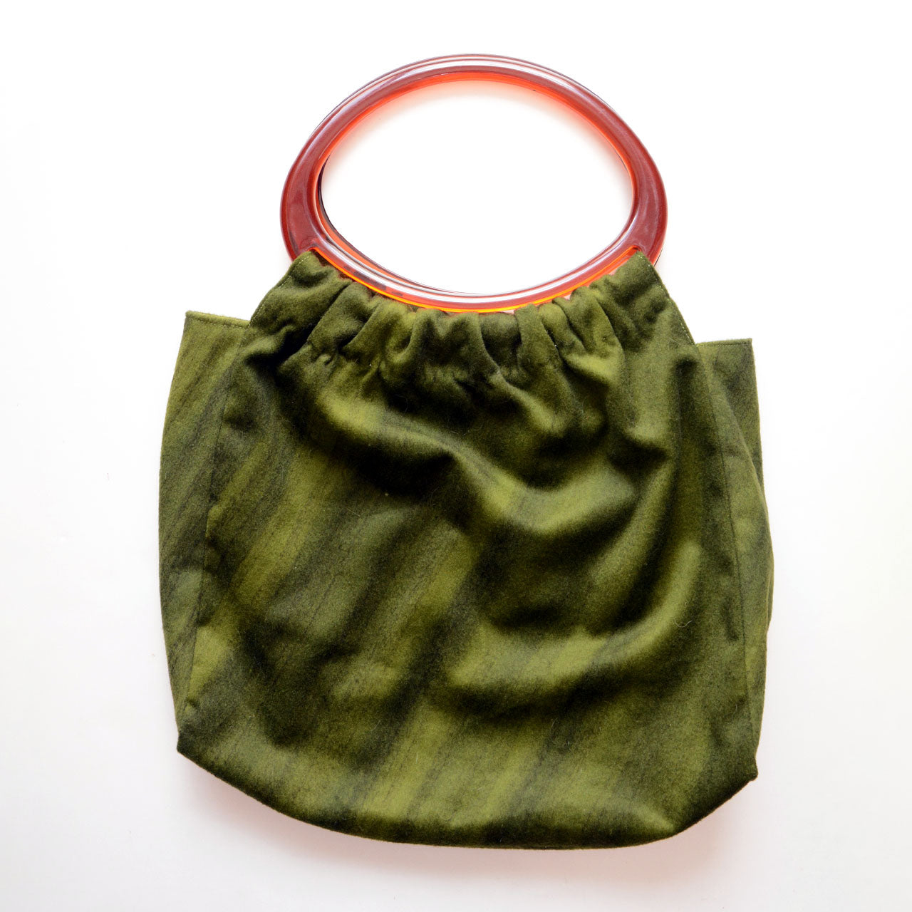 Round-shaped felt bag from late Showa era