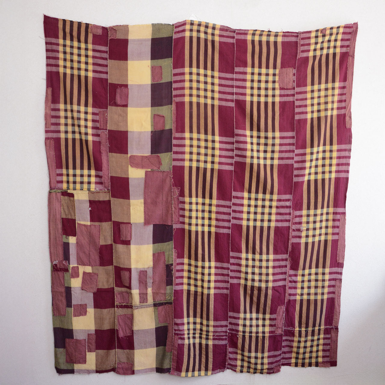 Antique Japanese textile featuring crazy quilt pattern