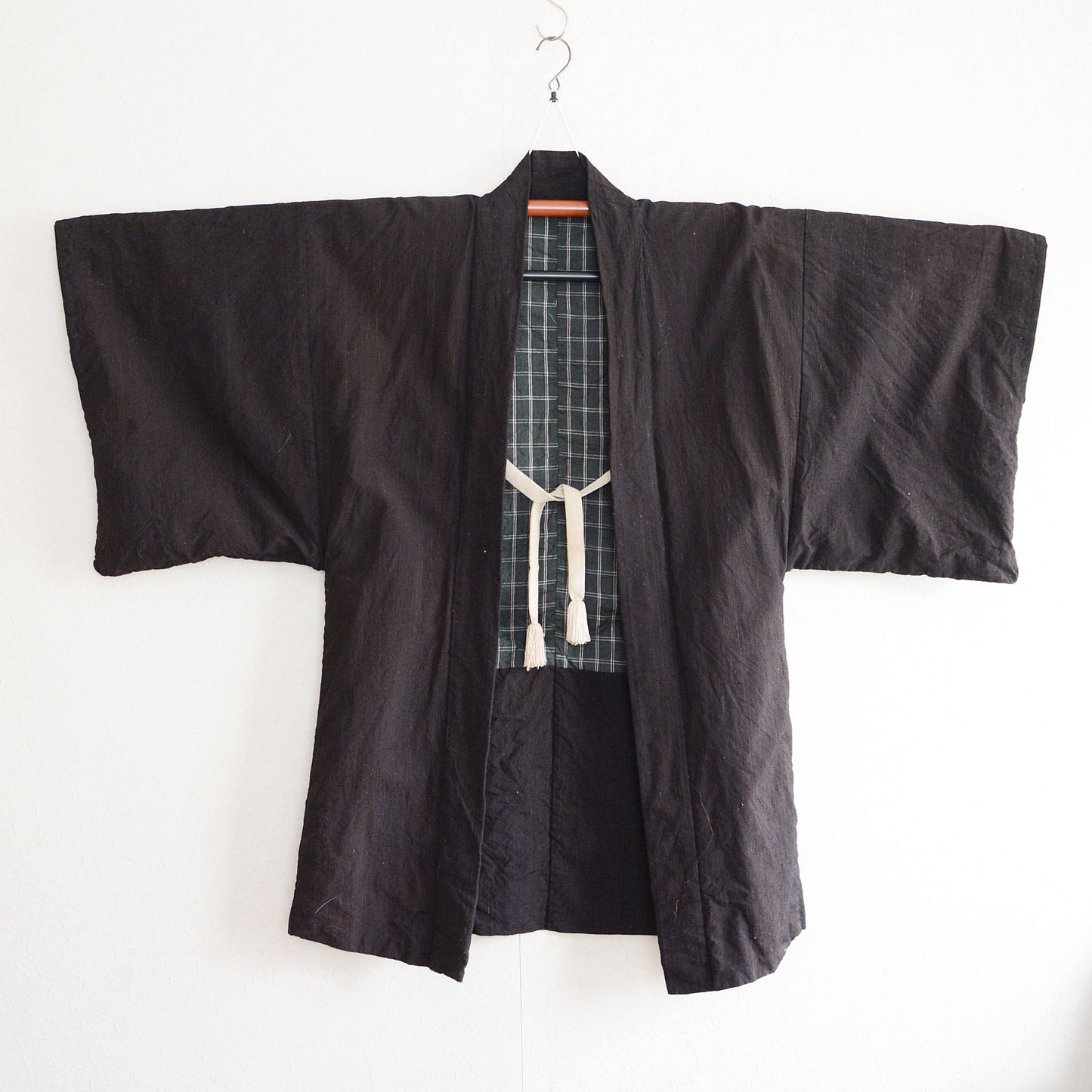 Haori Kimono Japanese For Men Jacket Cotton Fabric Indigo Dyed Stripe