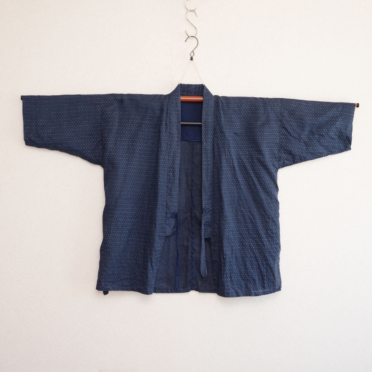 Showa Era Cotton-Linen Workwear with Haori Himo Ties