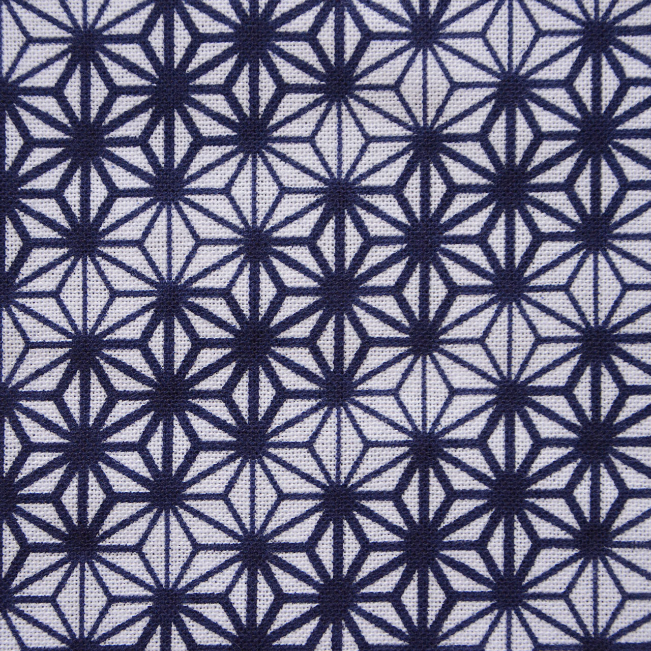 Close-up of Asanoha motif on Japanese cotton tenugui