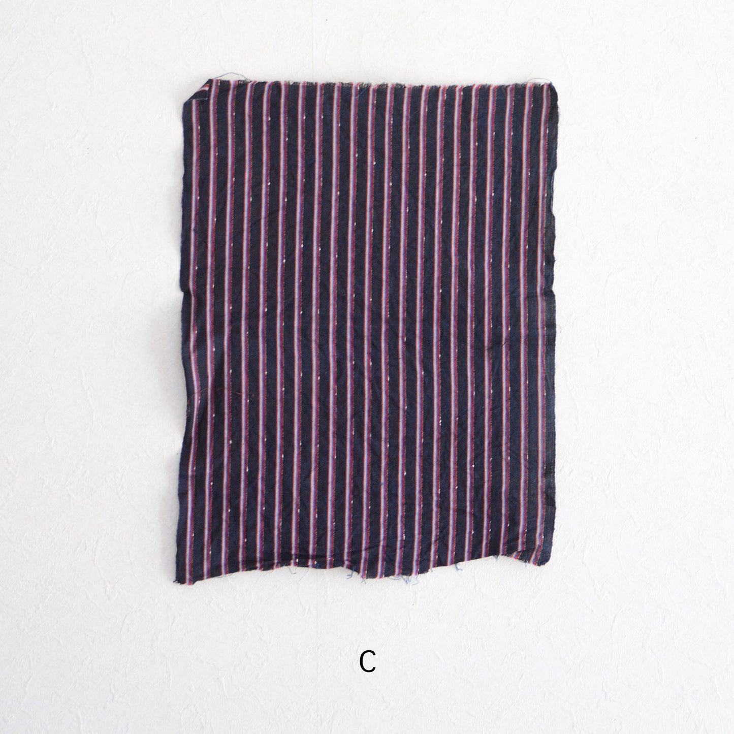 Japanese Fabric Scraps Set Cotton Stripe Pattern Vintage B8