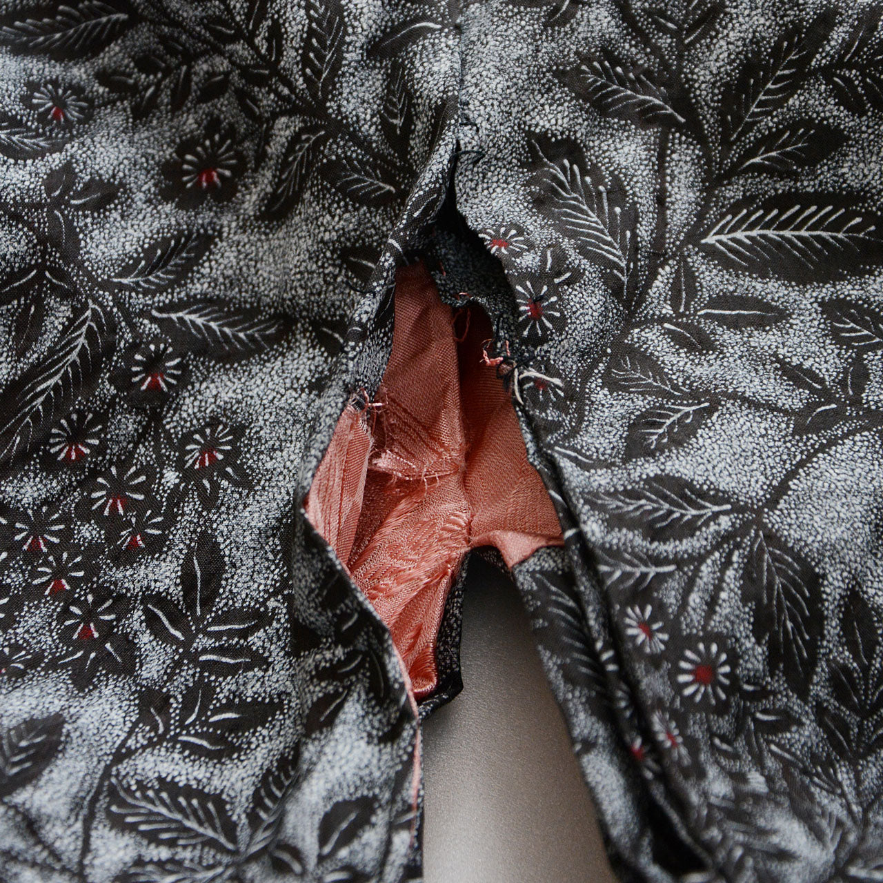 Showa-era vintage kimono jacket with floral design