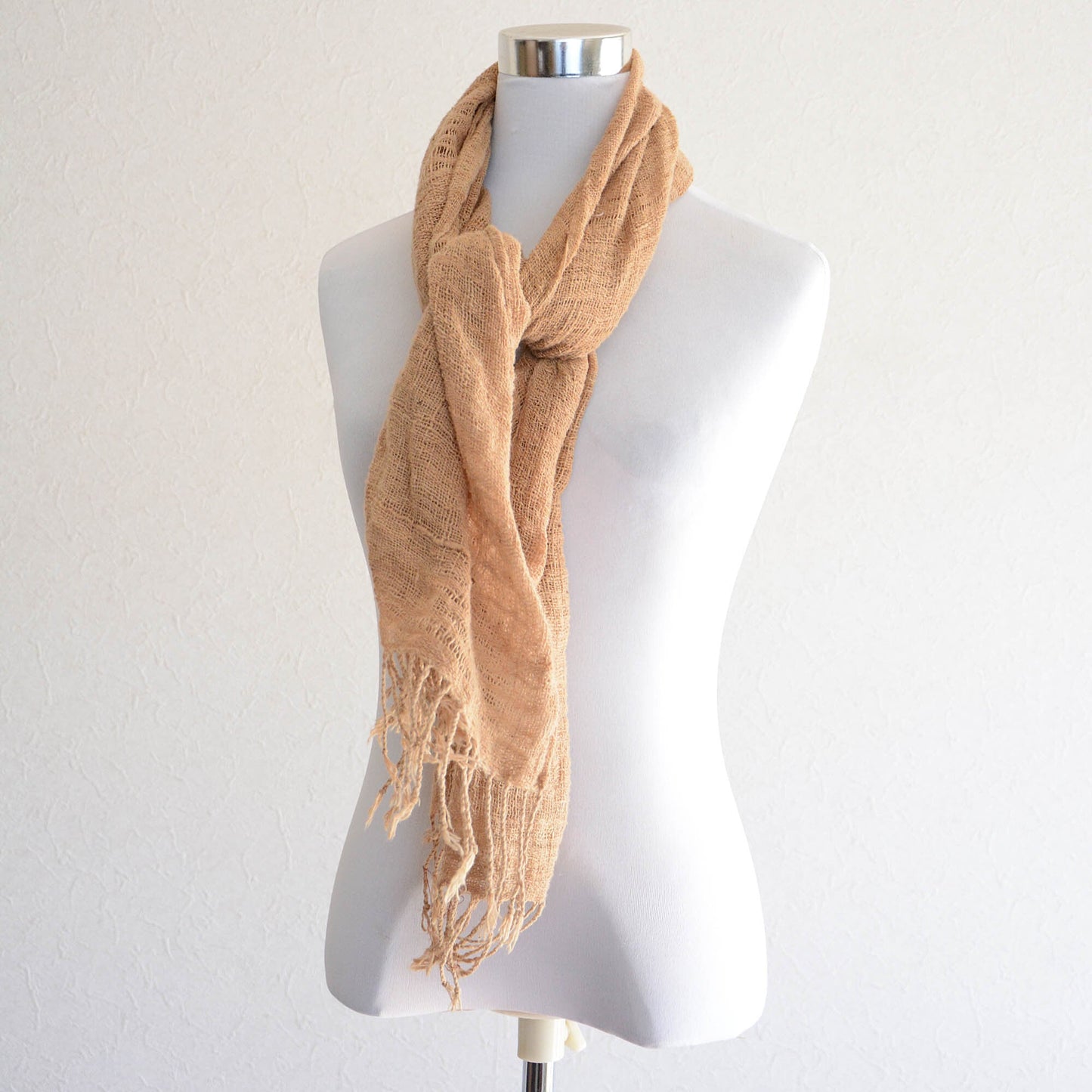 japanese fabric vintage scarf cotton hemp natural color