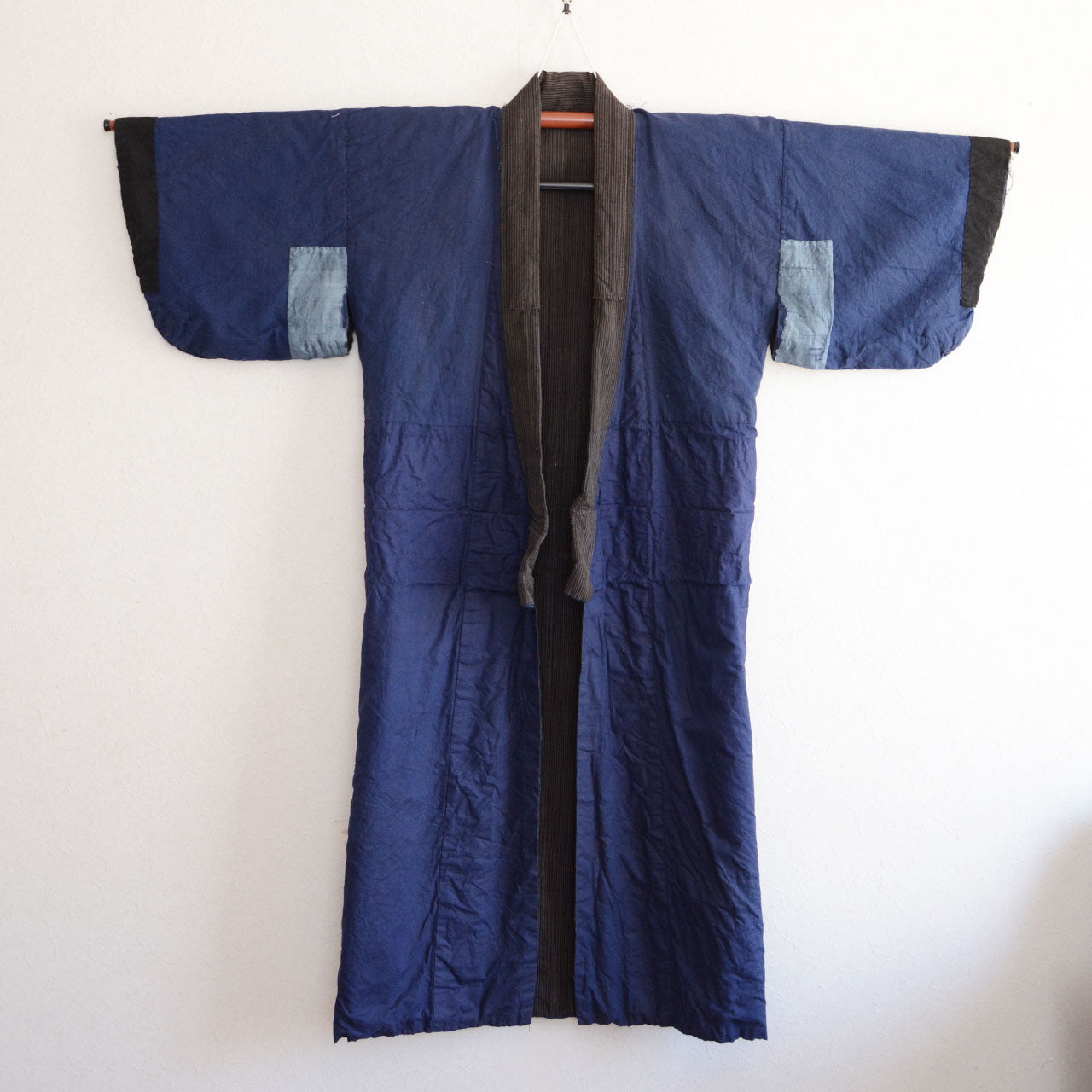 Handcrafted Japanese Kimono with Subtle Stripe Design
