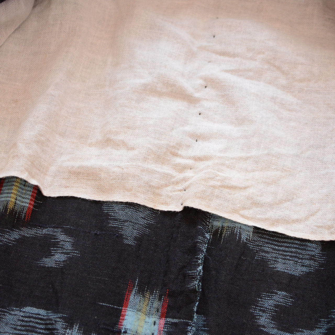 One-of-a-kind Japanese vintage jacket with rustic handwoven fabric