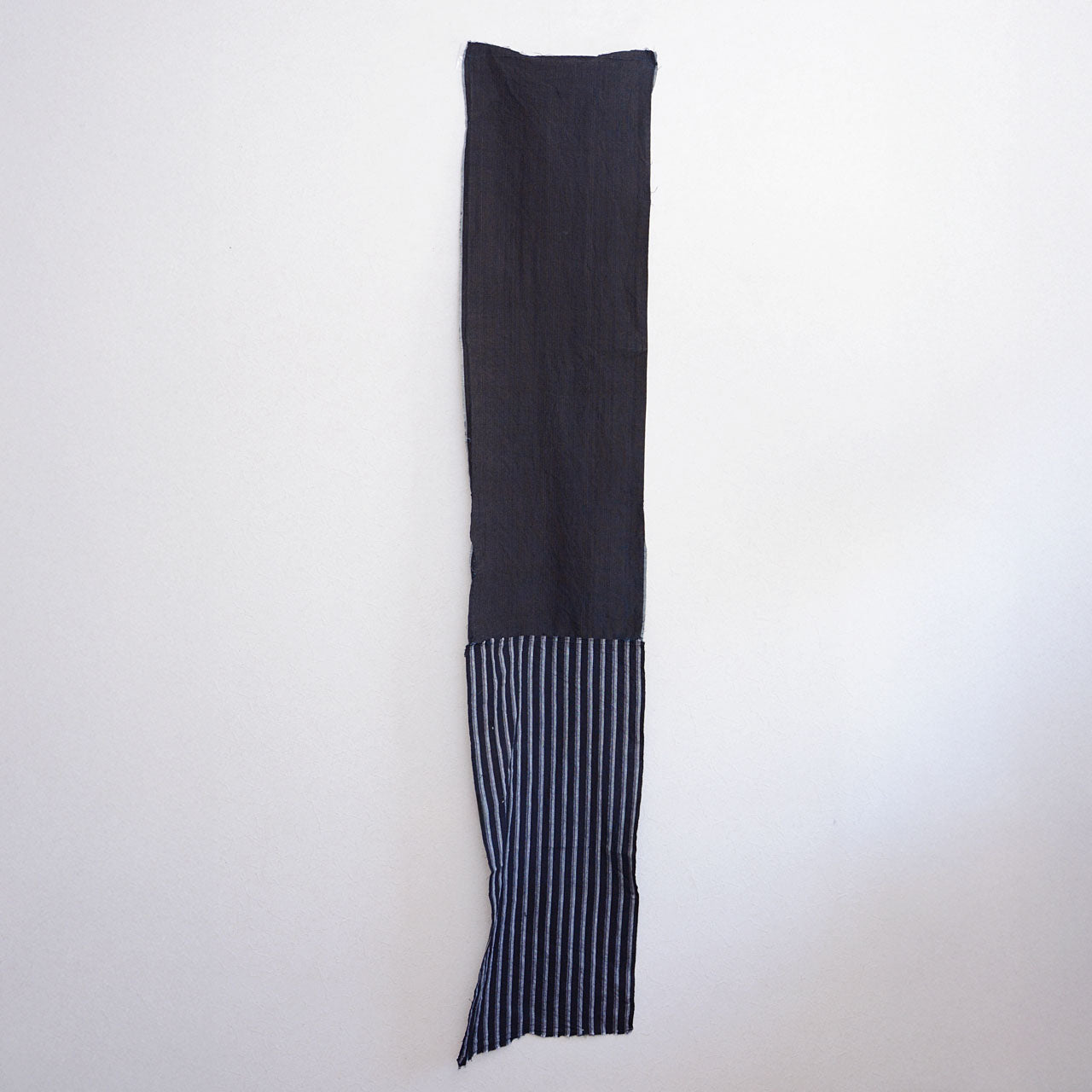 Vintage Japanese cotton scarf with visible hand stitching