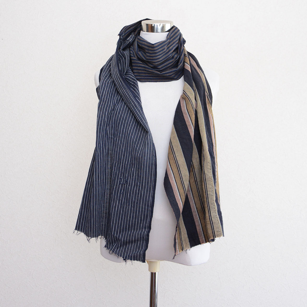 One-of-a-kind boro scarf for fashion or interior use