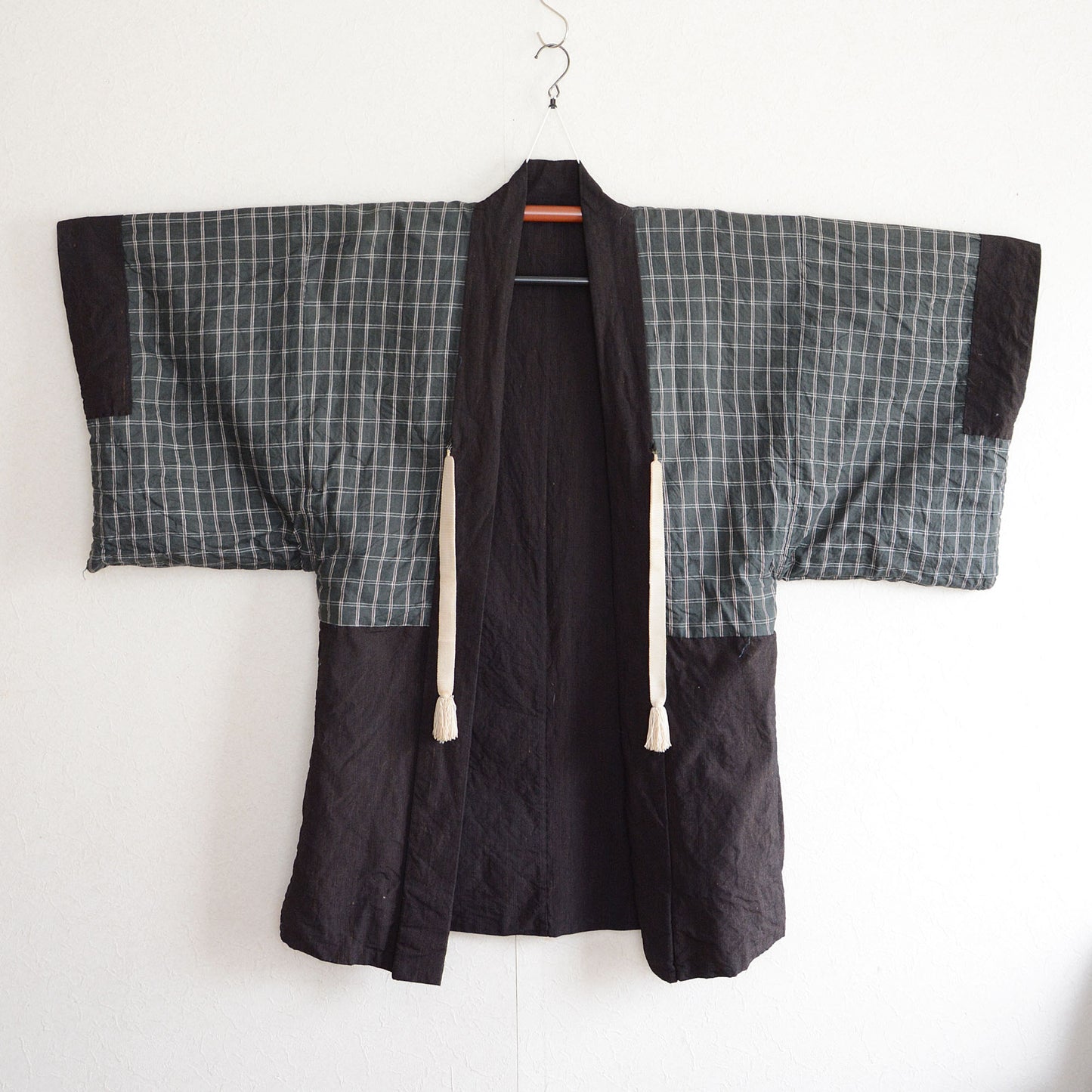 Haori Kimono Japanese For Men Jacket Cotton Fabric Indigo Dyed Stripe