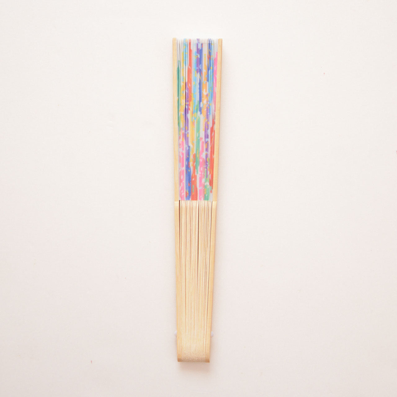 Polyester and bamboo folding fan for festivals