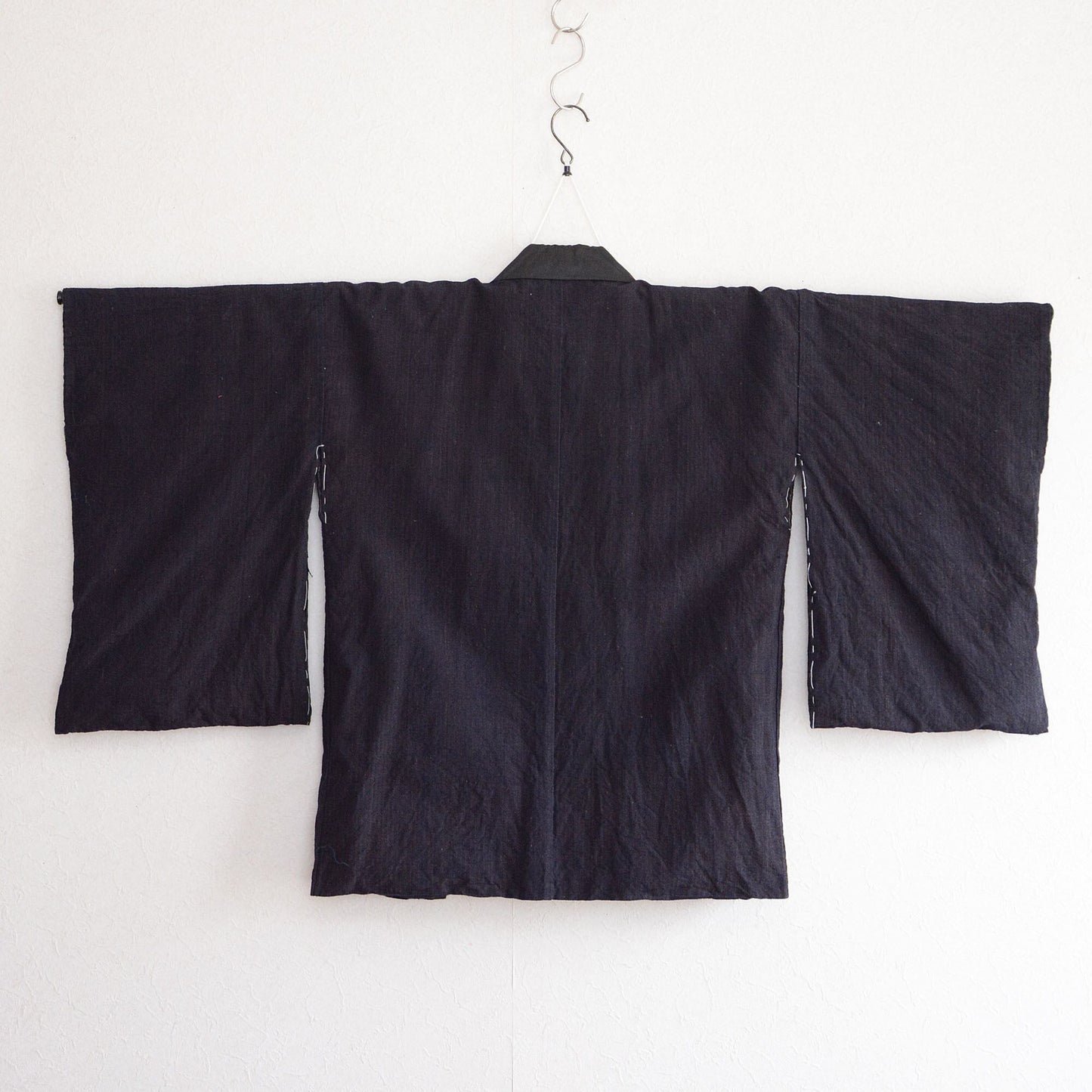 Kimono Jacket Japanese Fabric Vintage Crazy Pattern Indigo Stripe