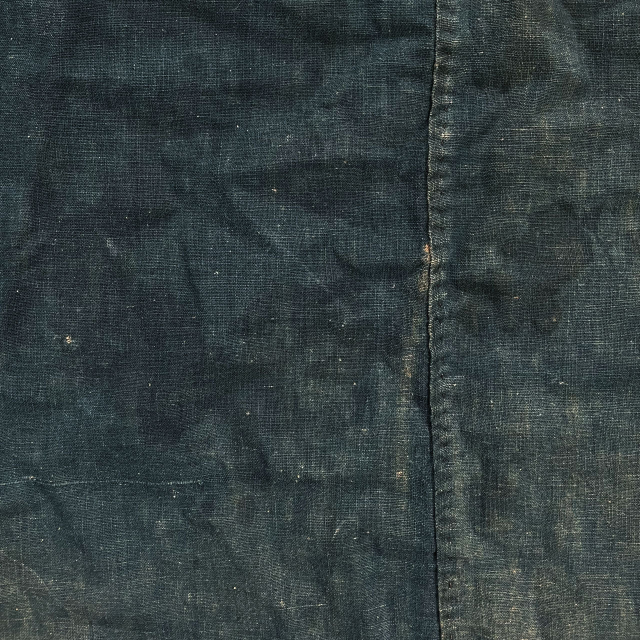 Japanese vintage furoshiki, early 20th century, indigo-dyed, kanji marked, large size