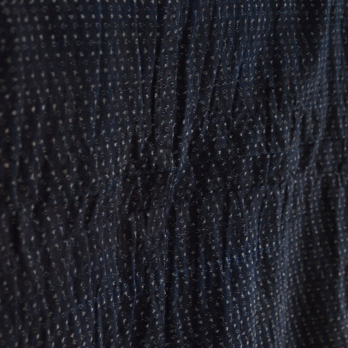 Kasuri Fabric Indigo Kimono Robe Long Cotton Japan Vintage