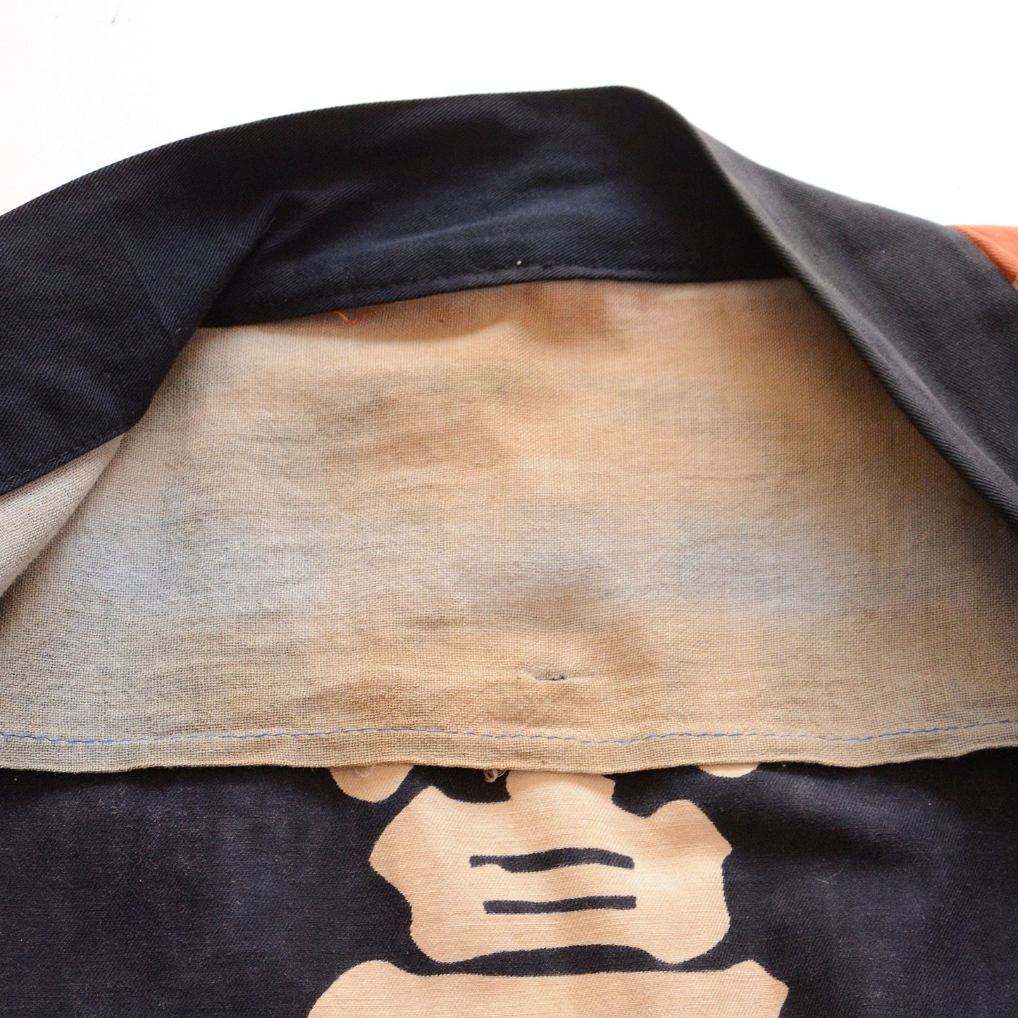 Traditional Japanese fireman coat with kanji symbols