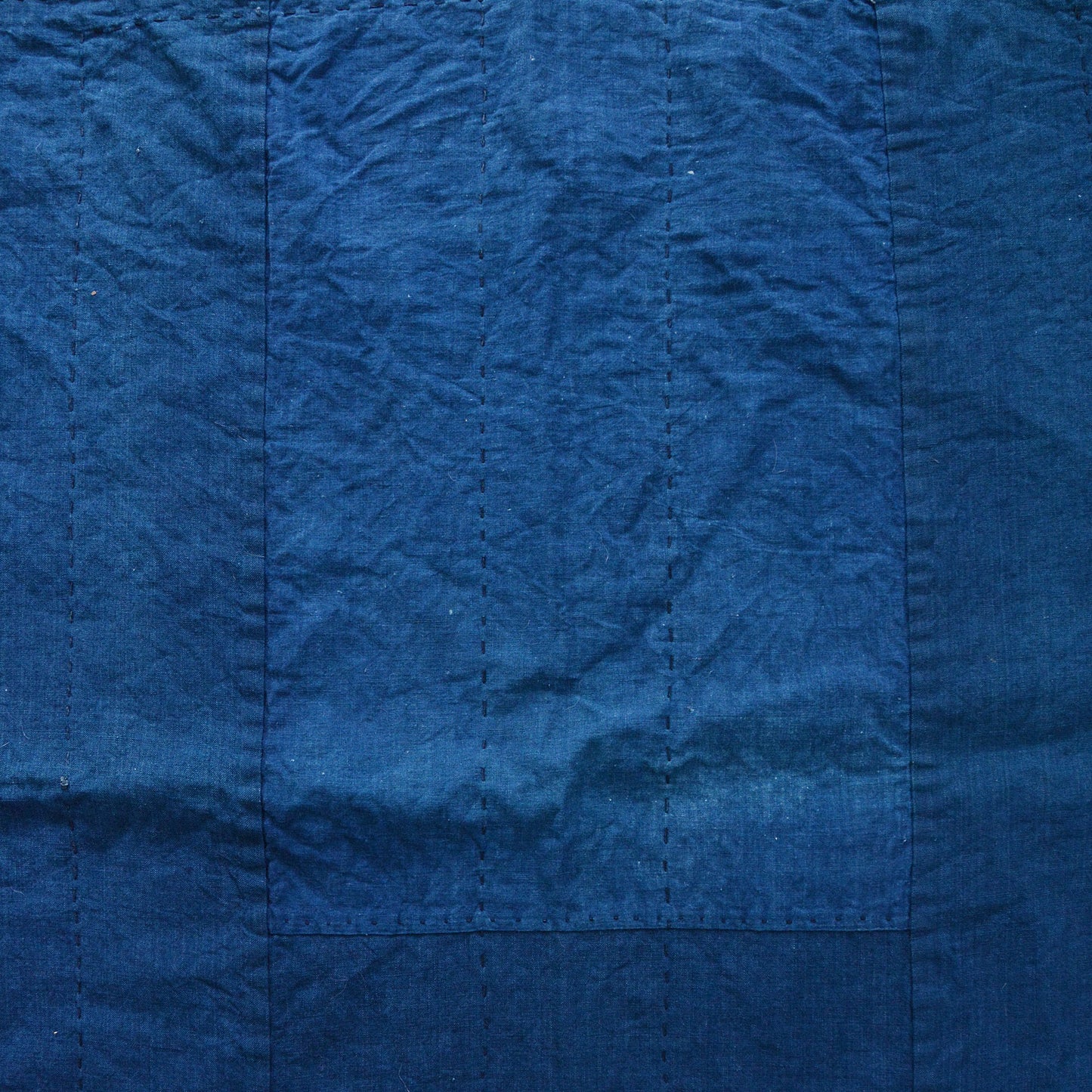 Rustic vintage Japanese fabric with sashiko embroidery and unique charm