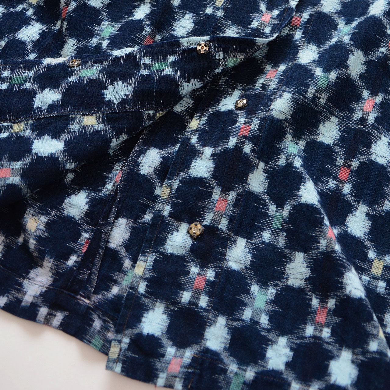 Mid-Showa Indigo Shirt with Subtle Elegance and Wabi-Sabi Texture