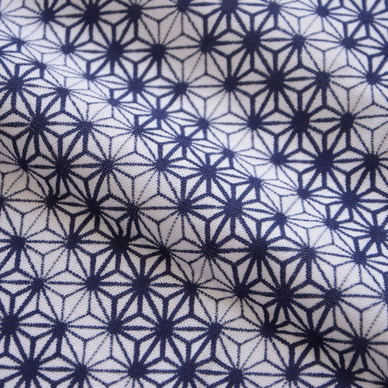 Made in Japan tenugui with geometric Asanoha pattern