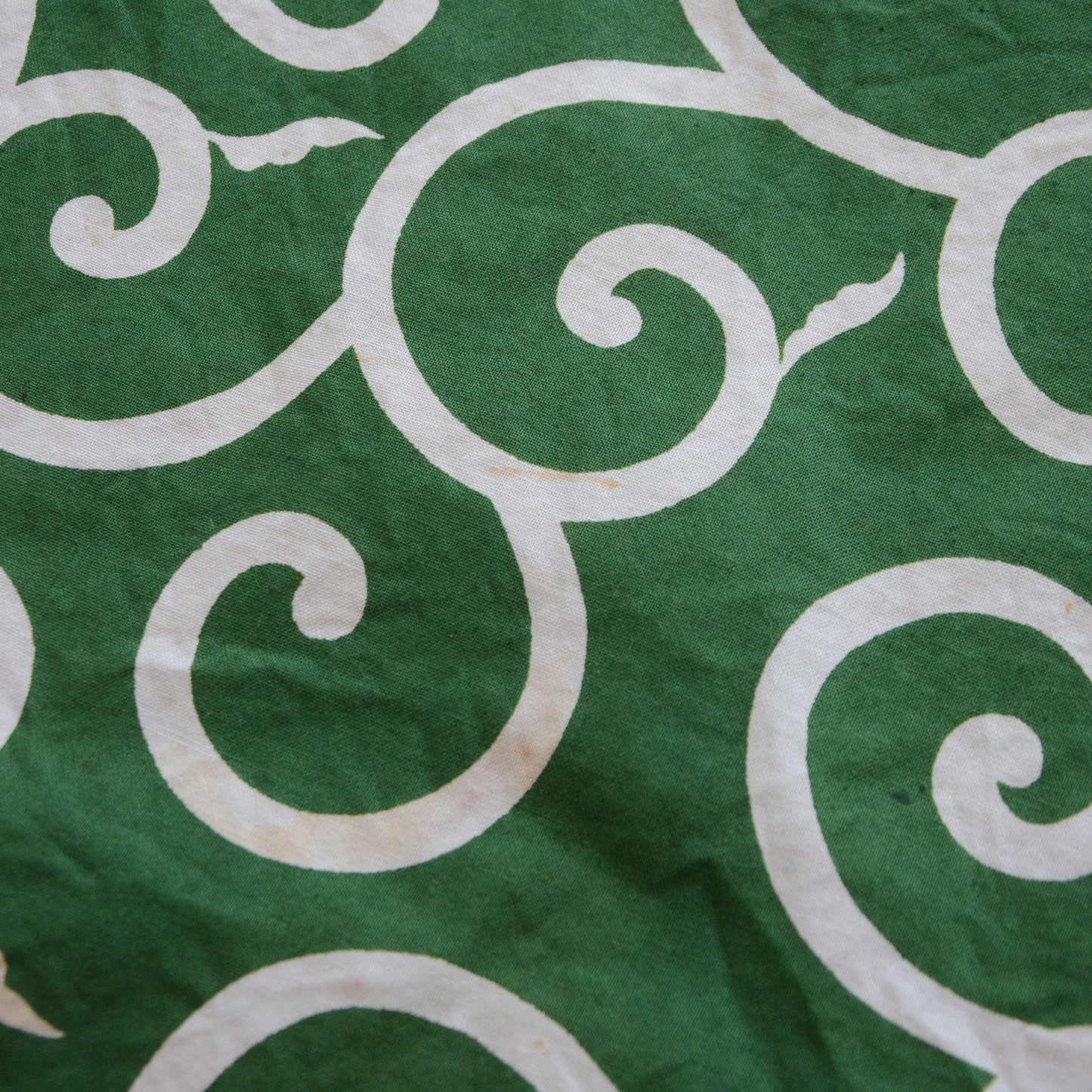 Decorative Japanese fabric with intricate karakusa pattern