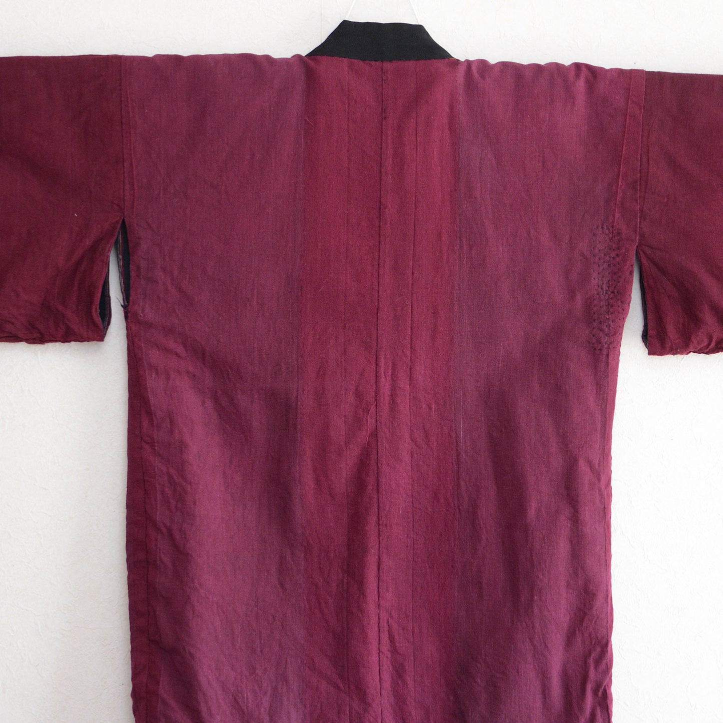 Noragi Antique Kimono Jacket Japanese Fabric Cotton Vintage Shima Stripe Pattern Sashiko