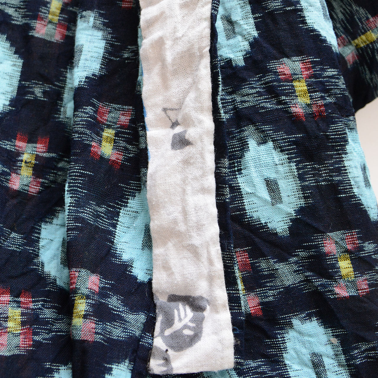 noragi jacket with vintage tenugui cloth lining