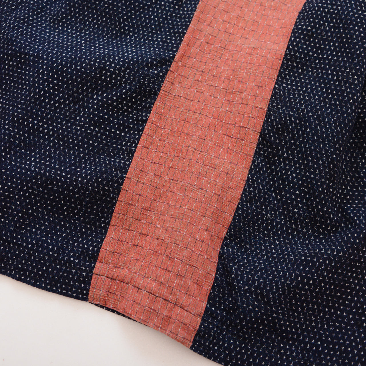Japanese folk textile tunic dress repurposed for modern casual fashion