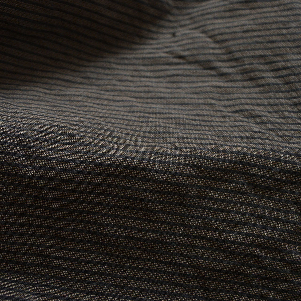 vintage cotton haori with subtle stripes and colorful inner pattern